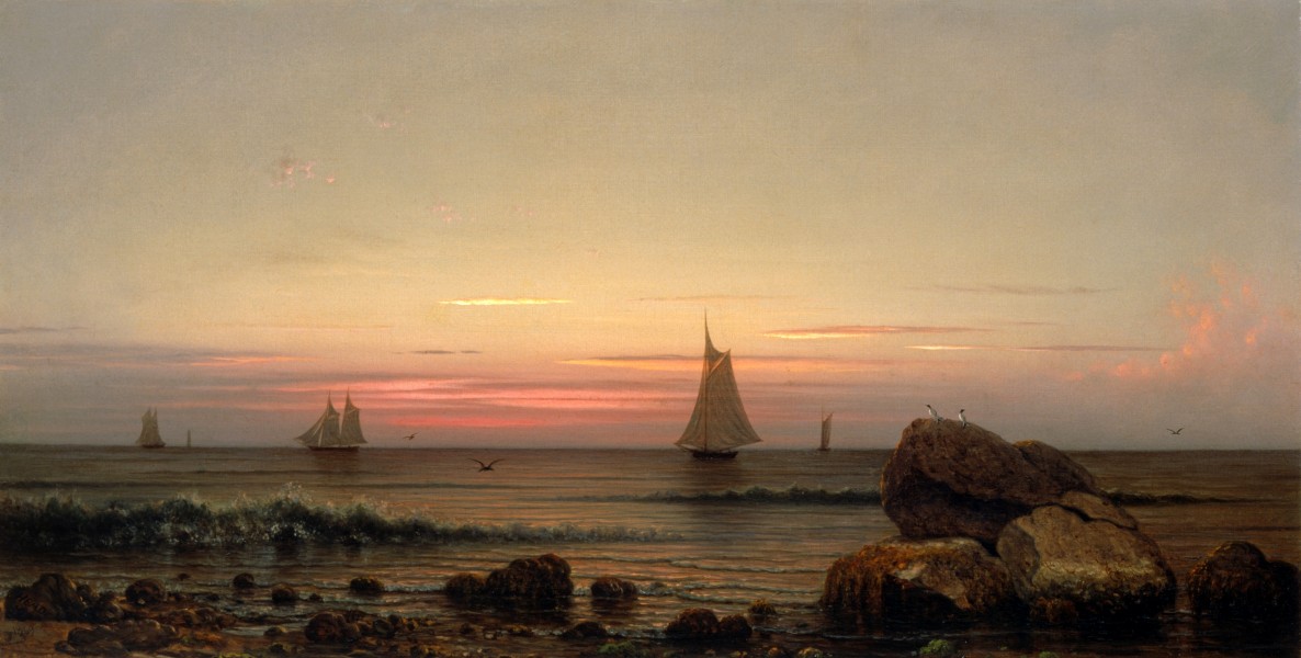 Sailing off the Coast by Martin Johnson Heade, 1869