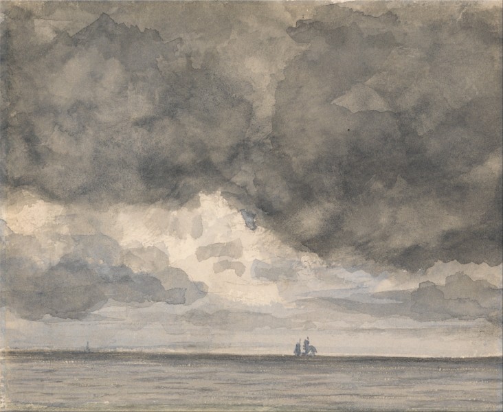 Seascape with Ship and Overhanging Sky - Google Art Project