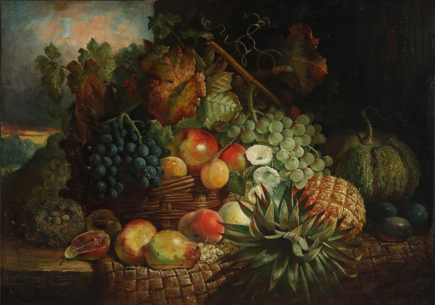 Still life with fruit, 1884 (unknown painter)