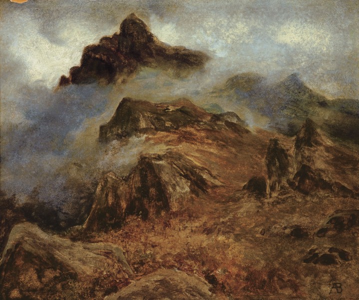 Study of Rocky Mountains-Albert Bierstadt