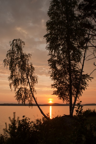 Sunset over the Kuuhankavesi, Hankasalmi