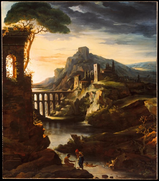 Théodore Géricault - Evening, Landscape with an Aqueduct