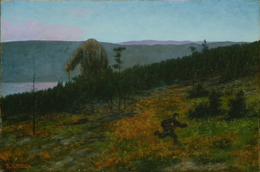 Theodor Kittelsen - The Ash Lad and the Troll - Google Art Project