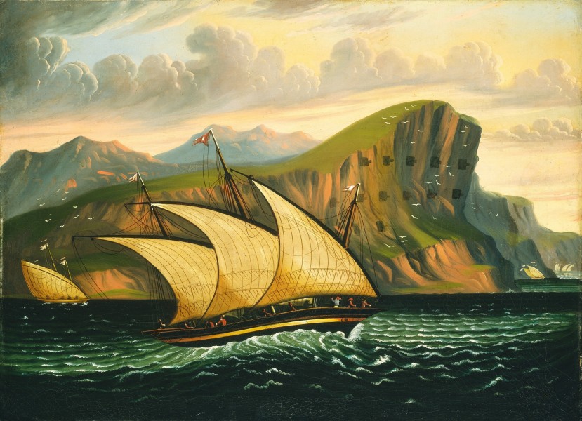Thomas Chambers - Felucca off Gibraltar