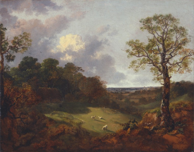 Thomas Gainsborough - Wooded Landscape with a Cottage and Shepherd - Google Art Project