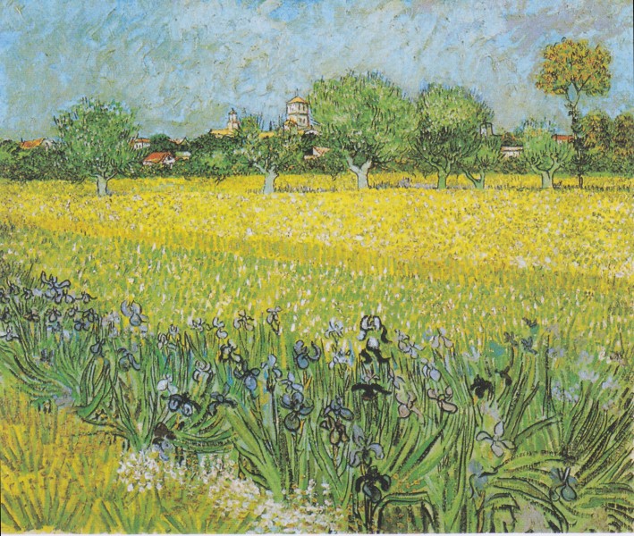 Van Gogh - Blick auf Arles mit Iris im Vordergrund