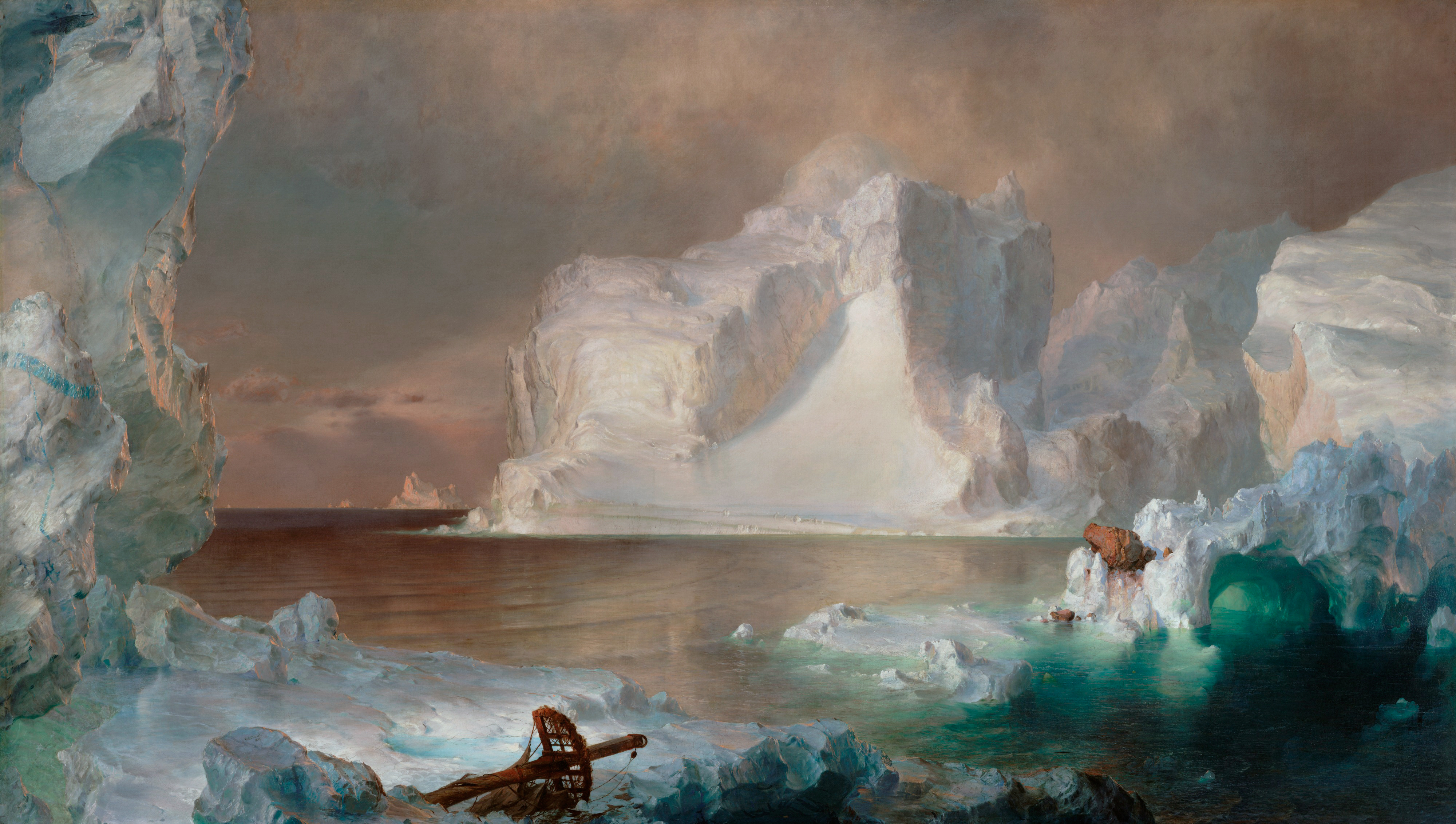 The Icebergs (Frederic Edwin Church), 1861 (color)
