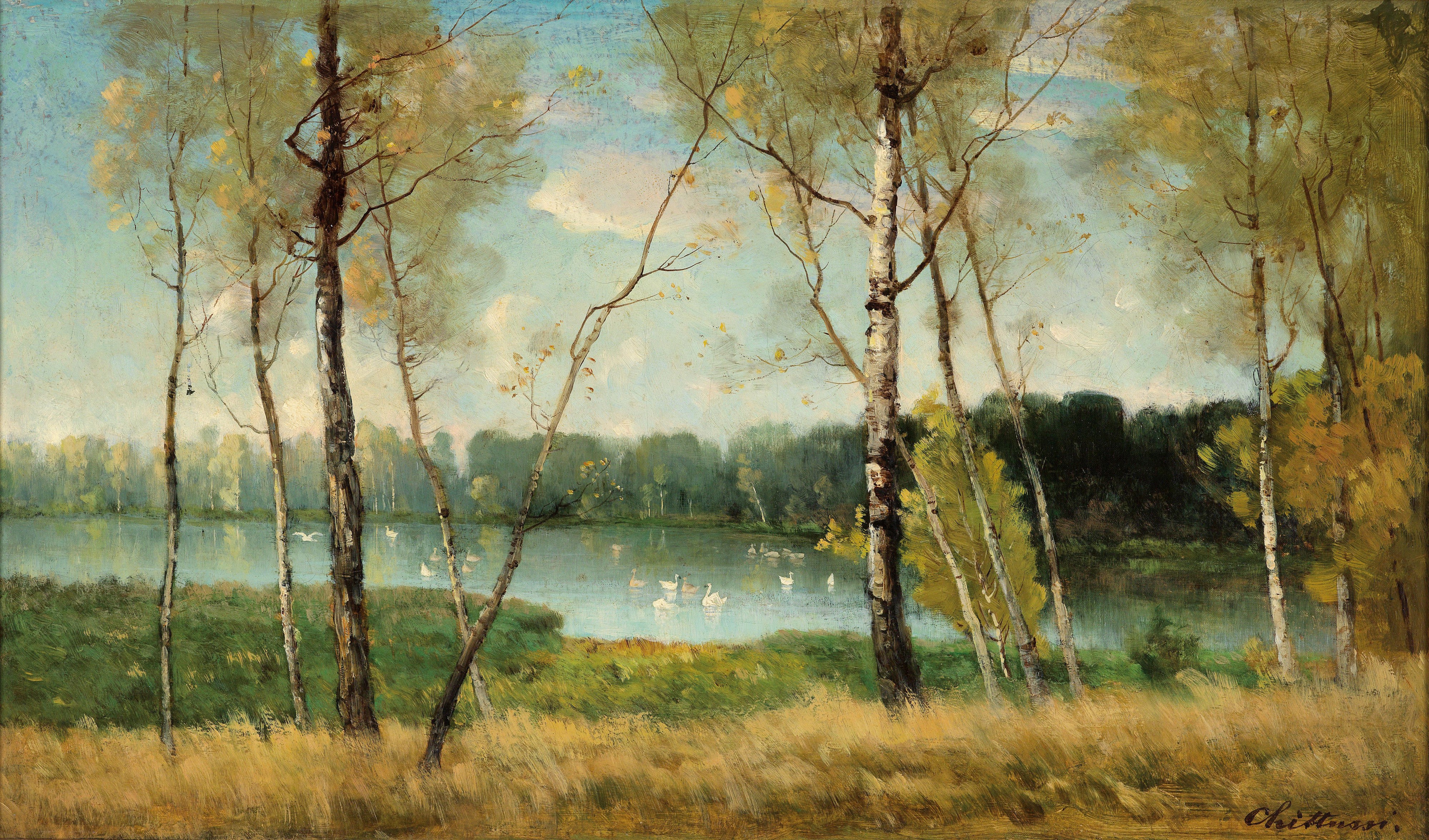 Antonín Chittussi - Jezero v Ermenonville (1882)