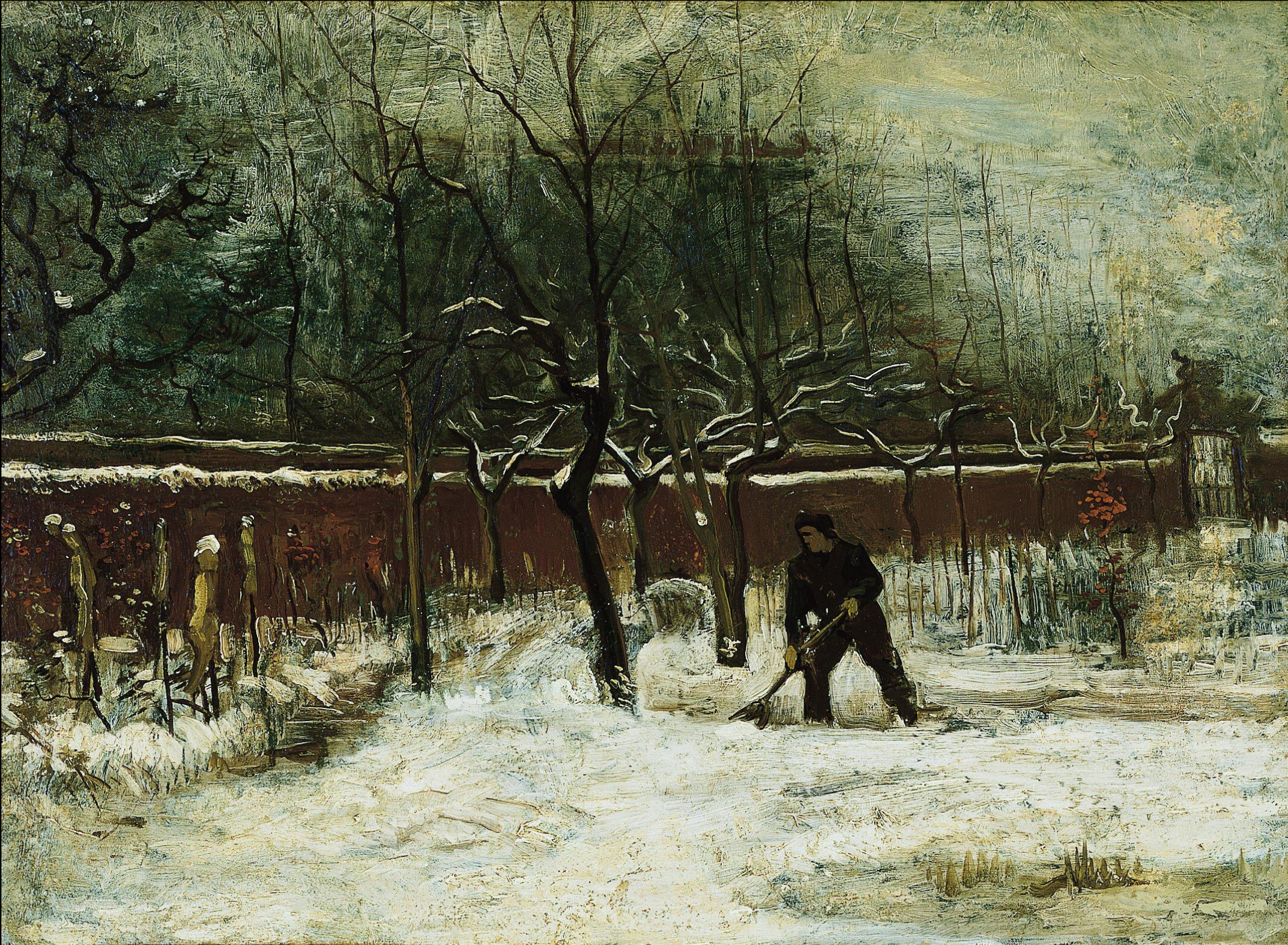 Vincent van Gogh - Winter (De tuin van de Vicaris onder sneeuw)