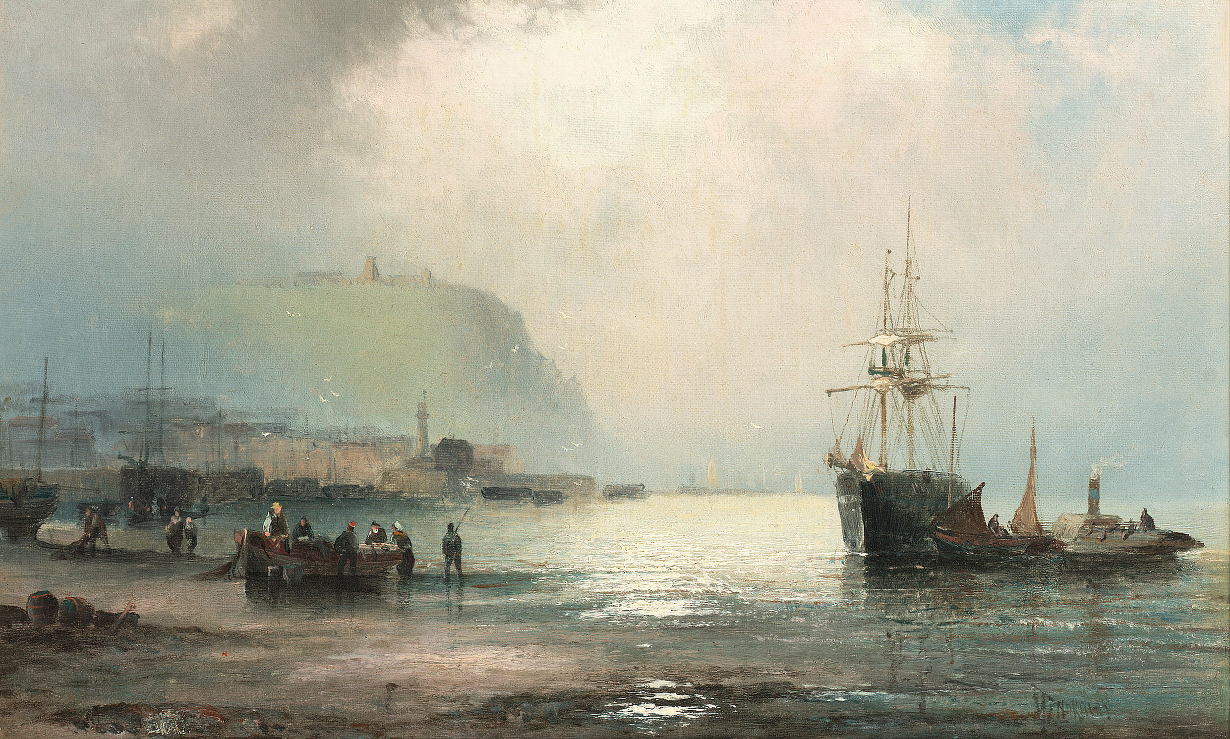 William Anslow Thornley - Low tide, Scarborough