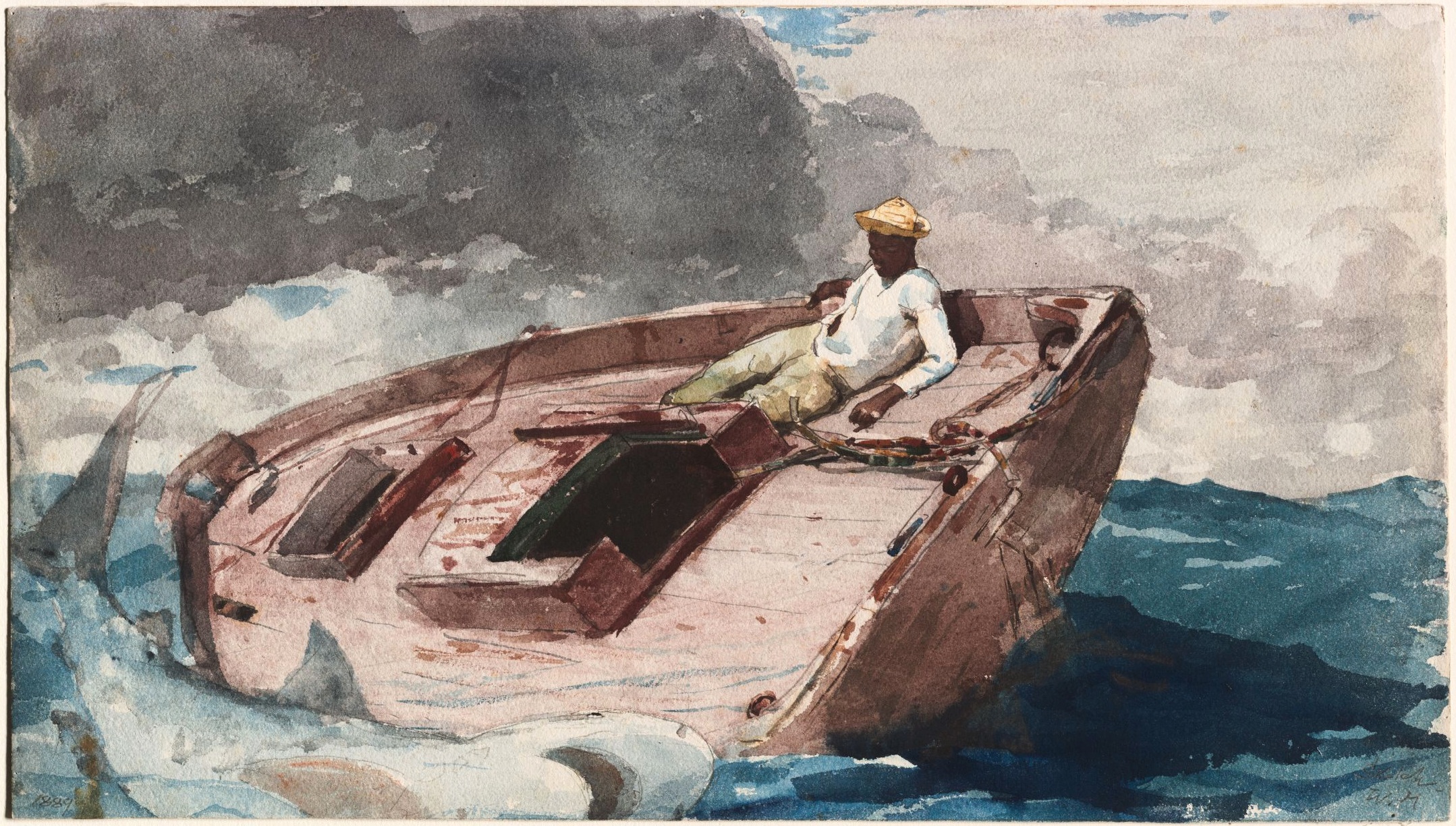 Winslow Homer - The Gulf Stream (watercolour)