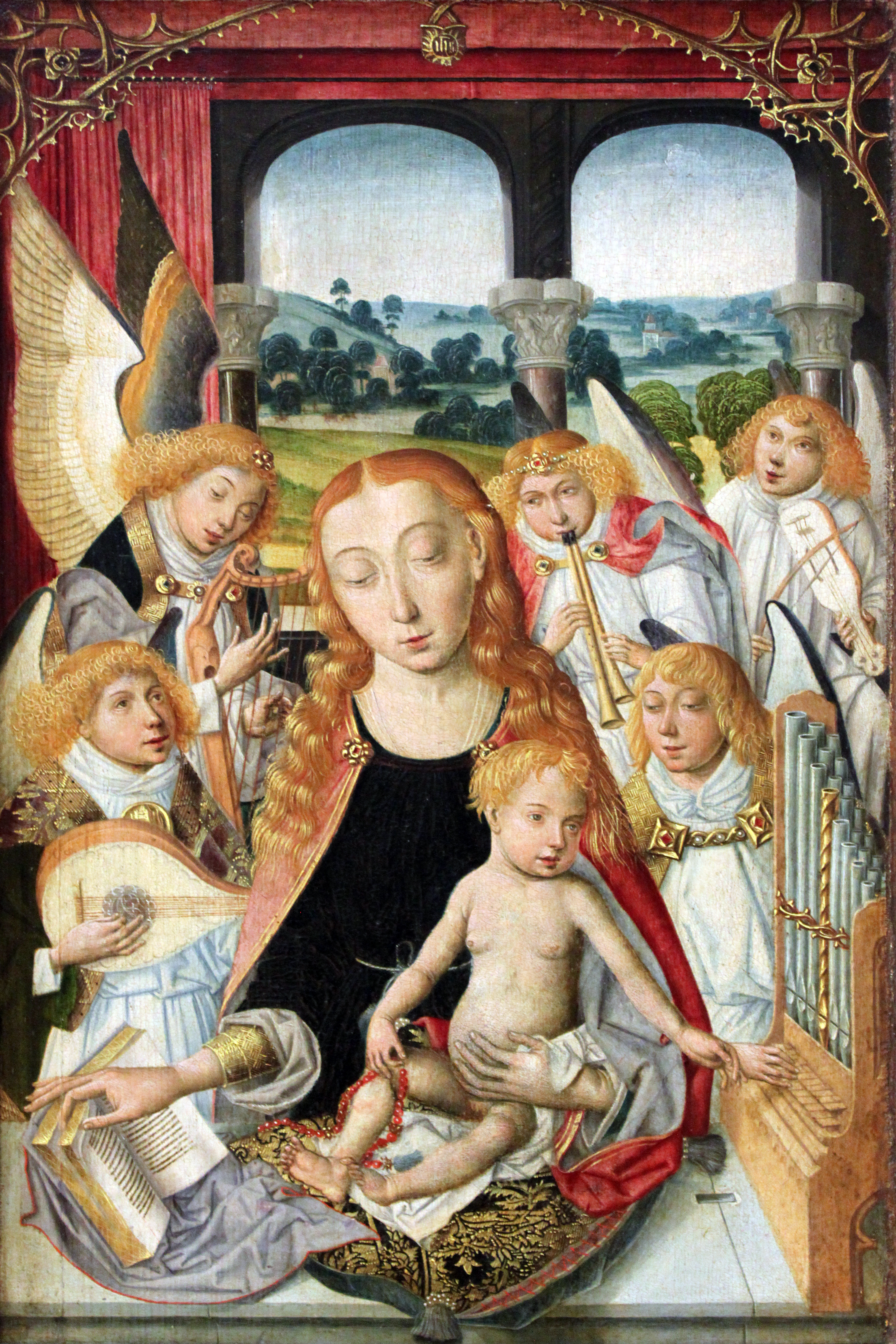 1490 Muttergottes mit musizierenden Engeln anagoria