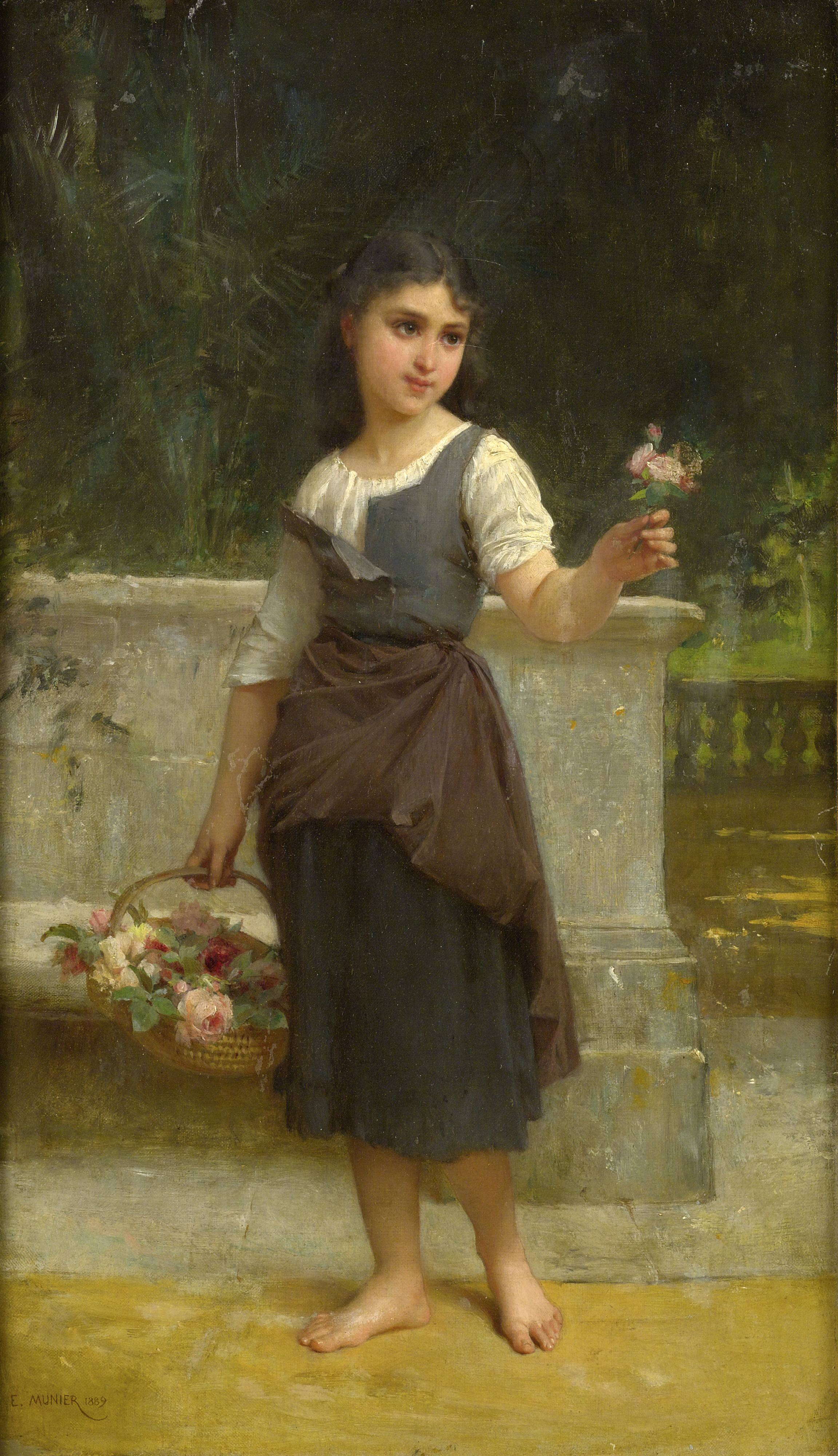 Émile Munier The flower girl 1889