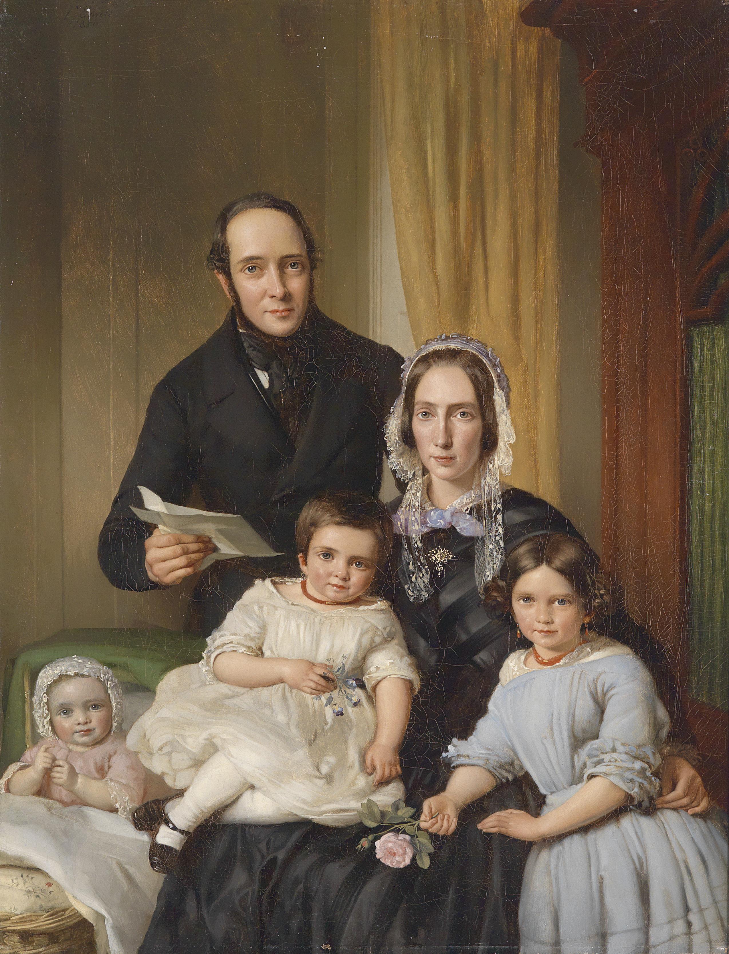 Adrianus Johannes Ehnle Familienbildnis 1850