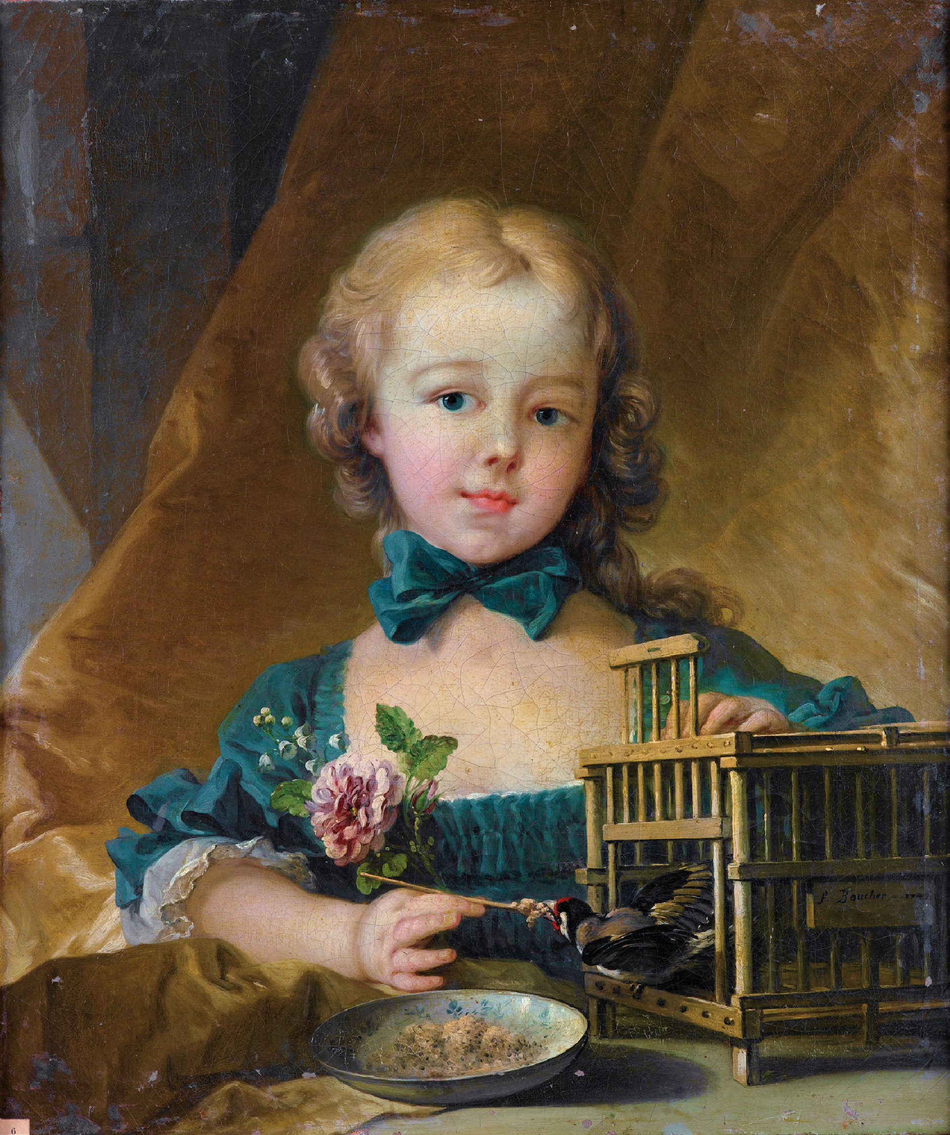 Alexandrine Lenormand d'Etiolles with a bird