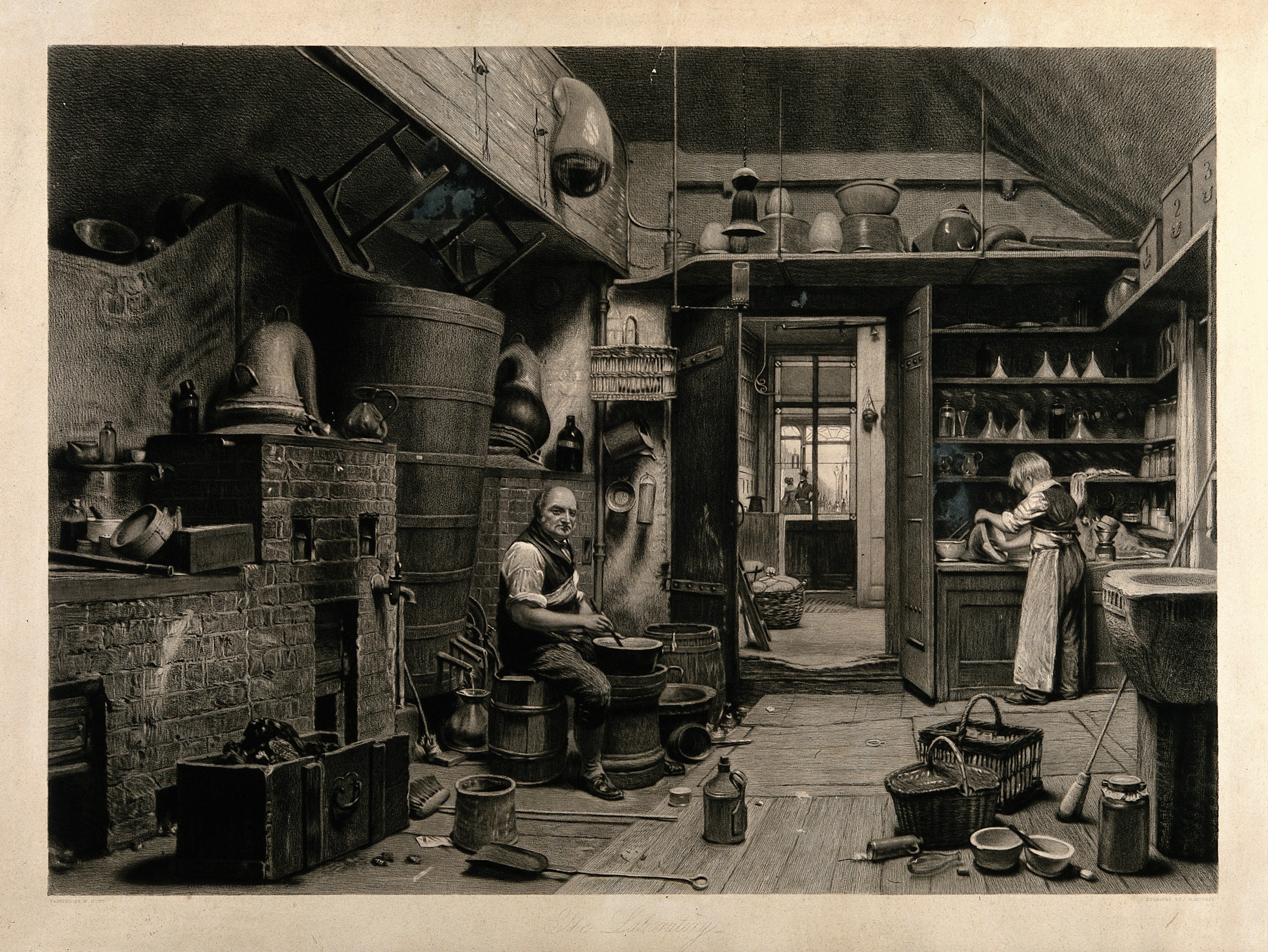 An apothecary, John Simmonds, and his boy apprentice, Willia Wellcome V0010844