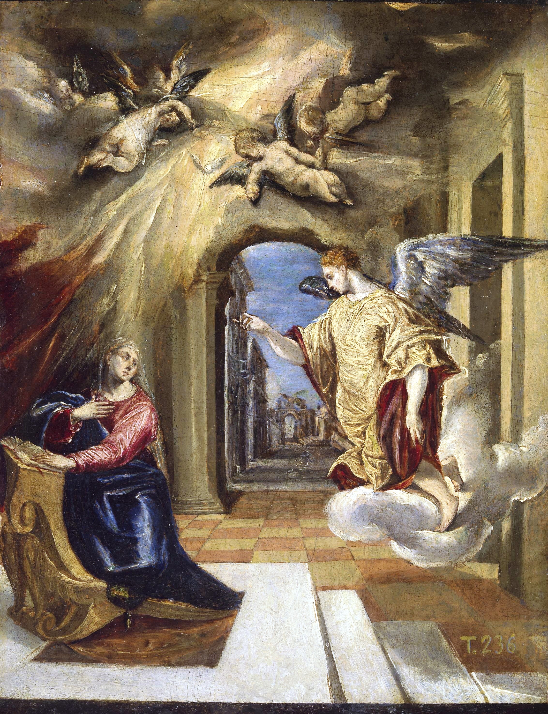 Annunciation by El Greco (1570-1575, Prado)