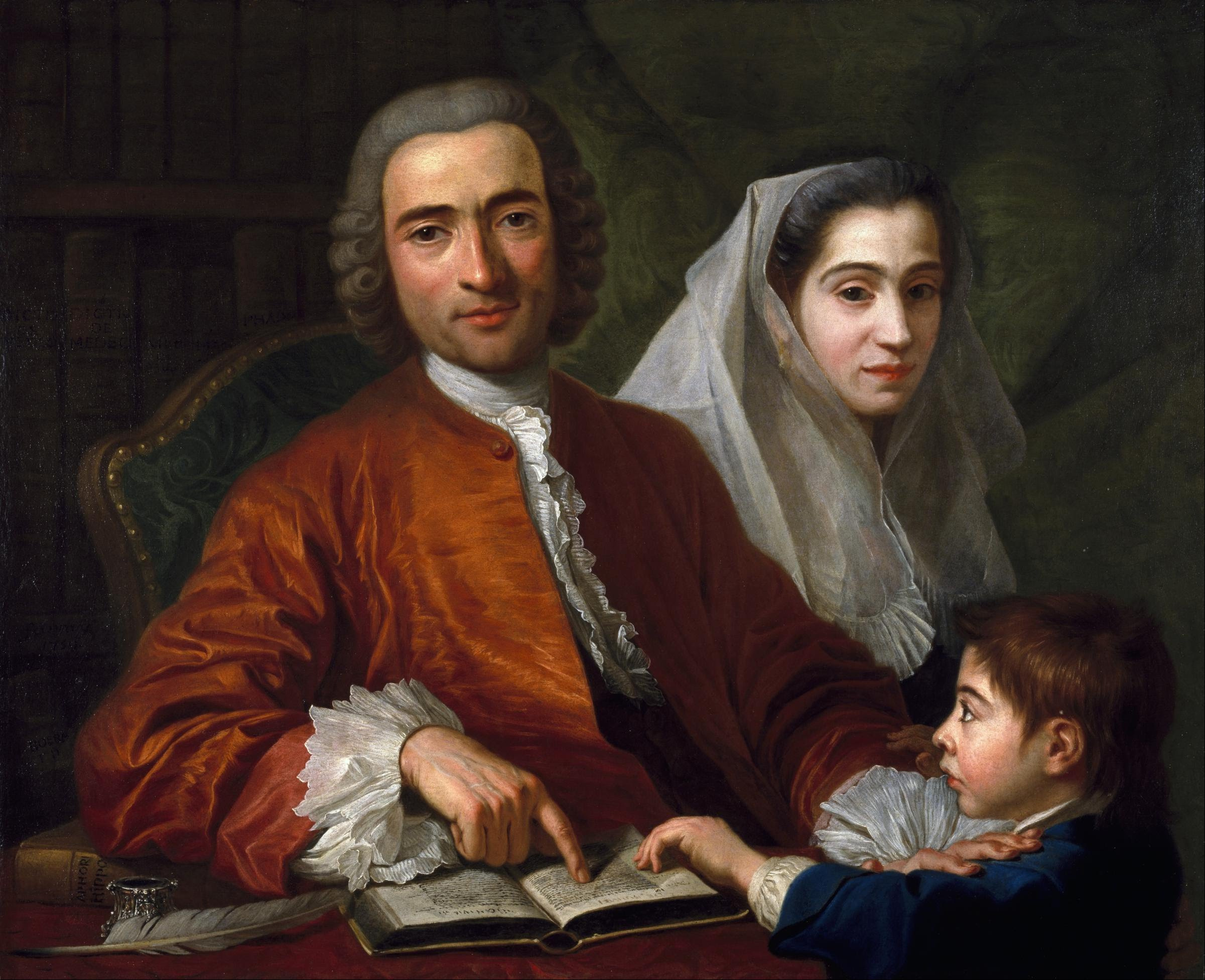 Antoine de Favray - Dr.Savatore Bernard with His Wife and Son - Google Art Project