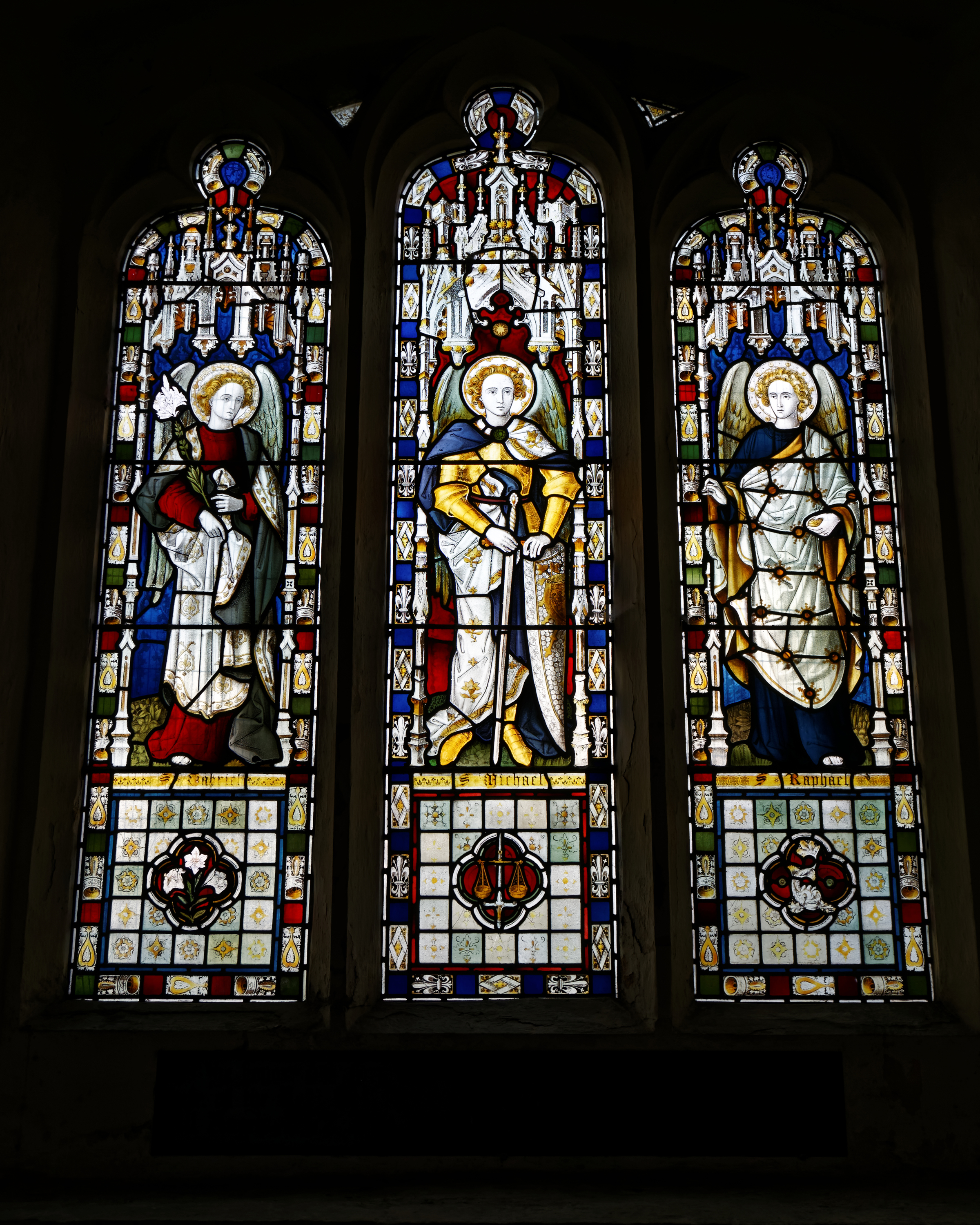Beauchamp Roding - St Botolph's Church - Essex England - nave Gothic Revival northeast window
