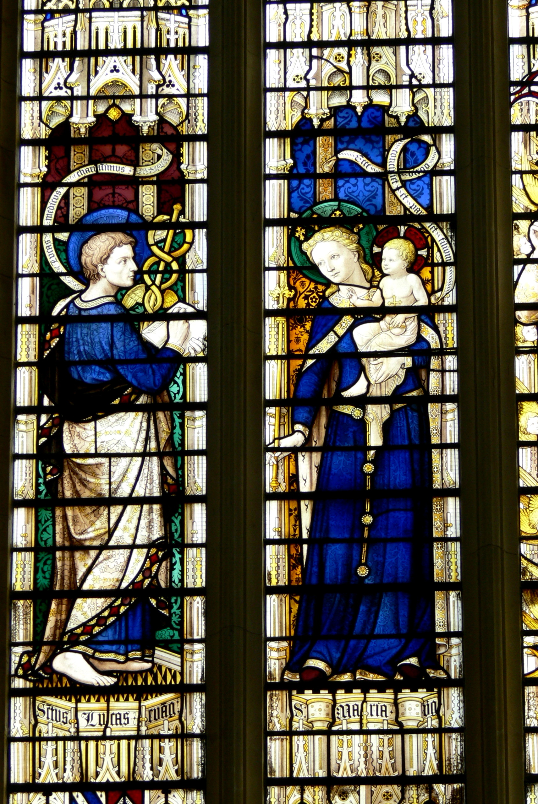 Cardiff St.John - Fenster 2a Lukas und Maria