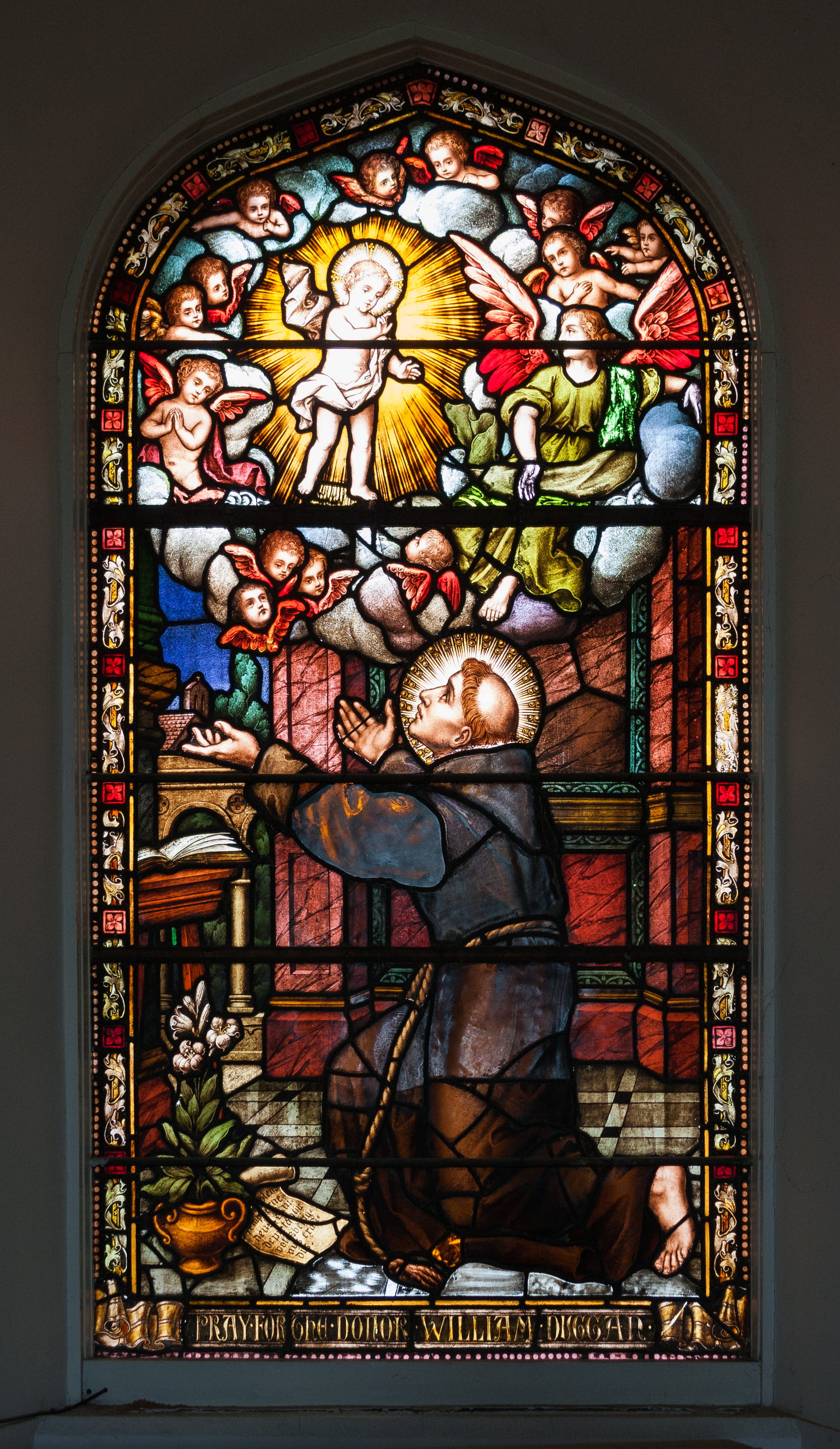 Carrickbeg Saint Francis Church West Transept Window Saint Anthony of Padua 2015 09 16