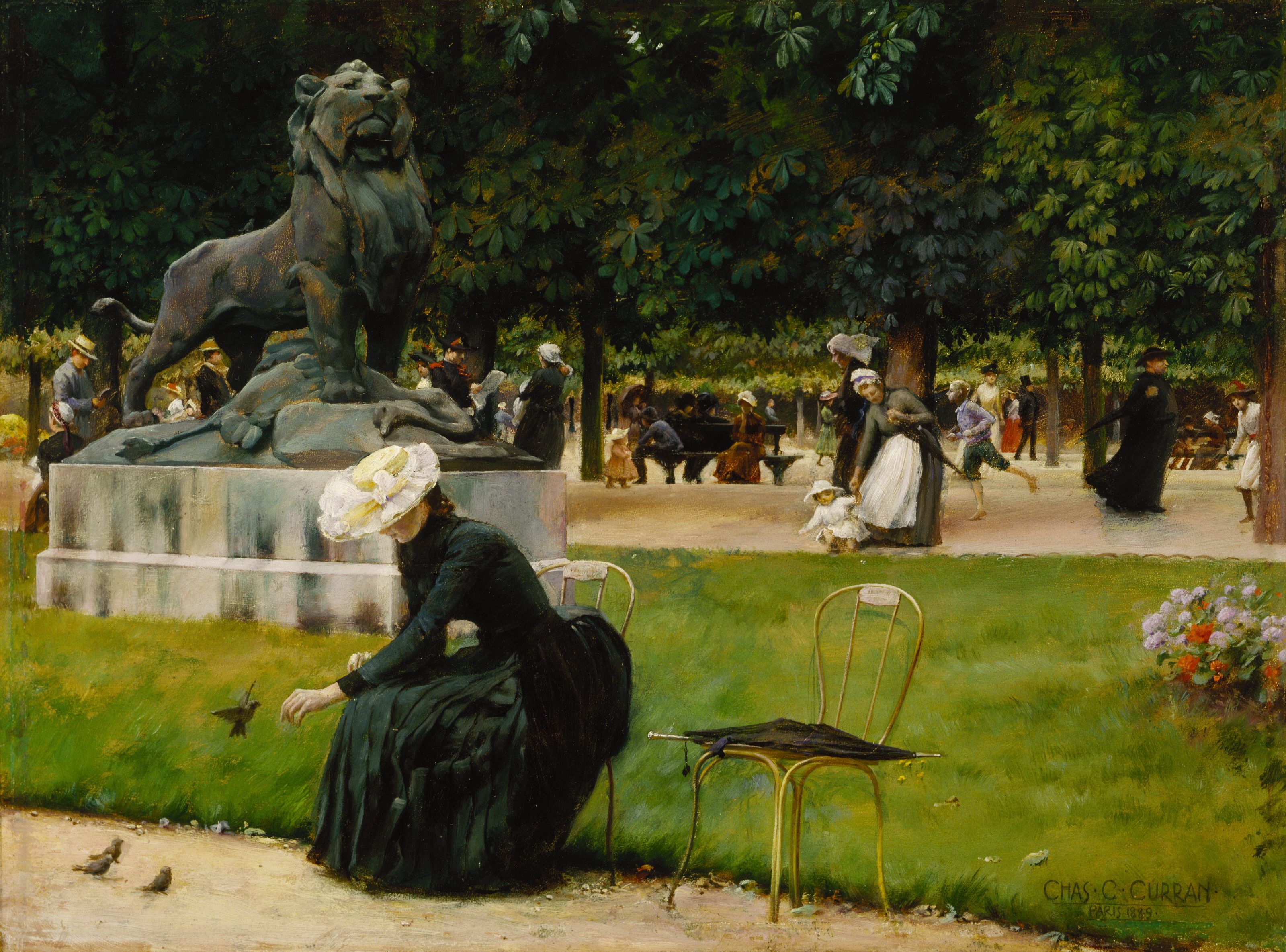 Charles Courtney Curran - Dans le Jardin du Luxembourg (1889)