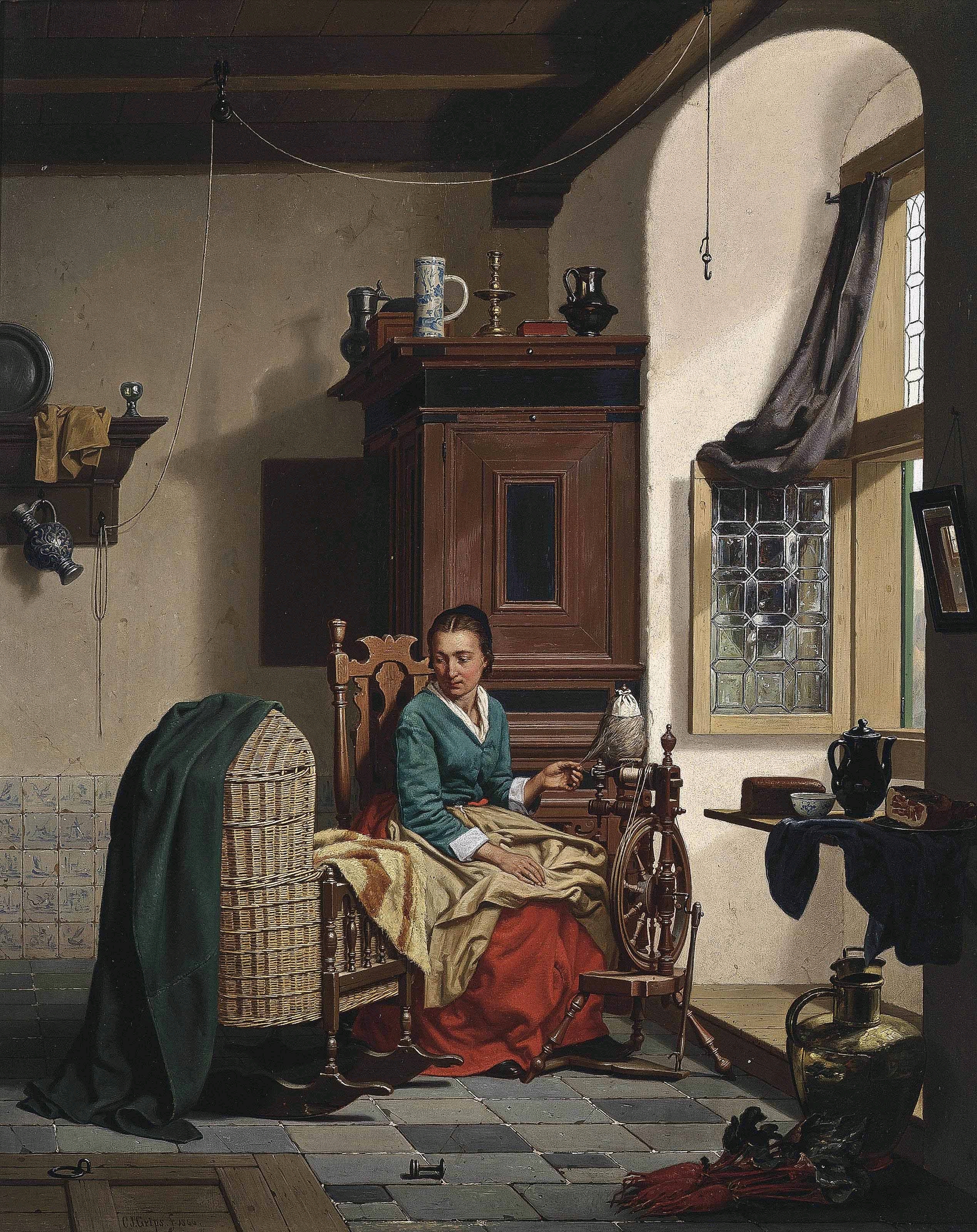 Charles Joseph Grips - The Spinner's Favorite, 1866