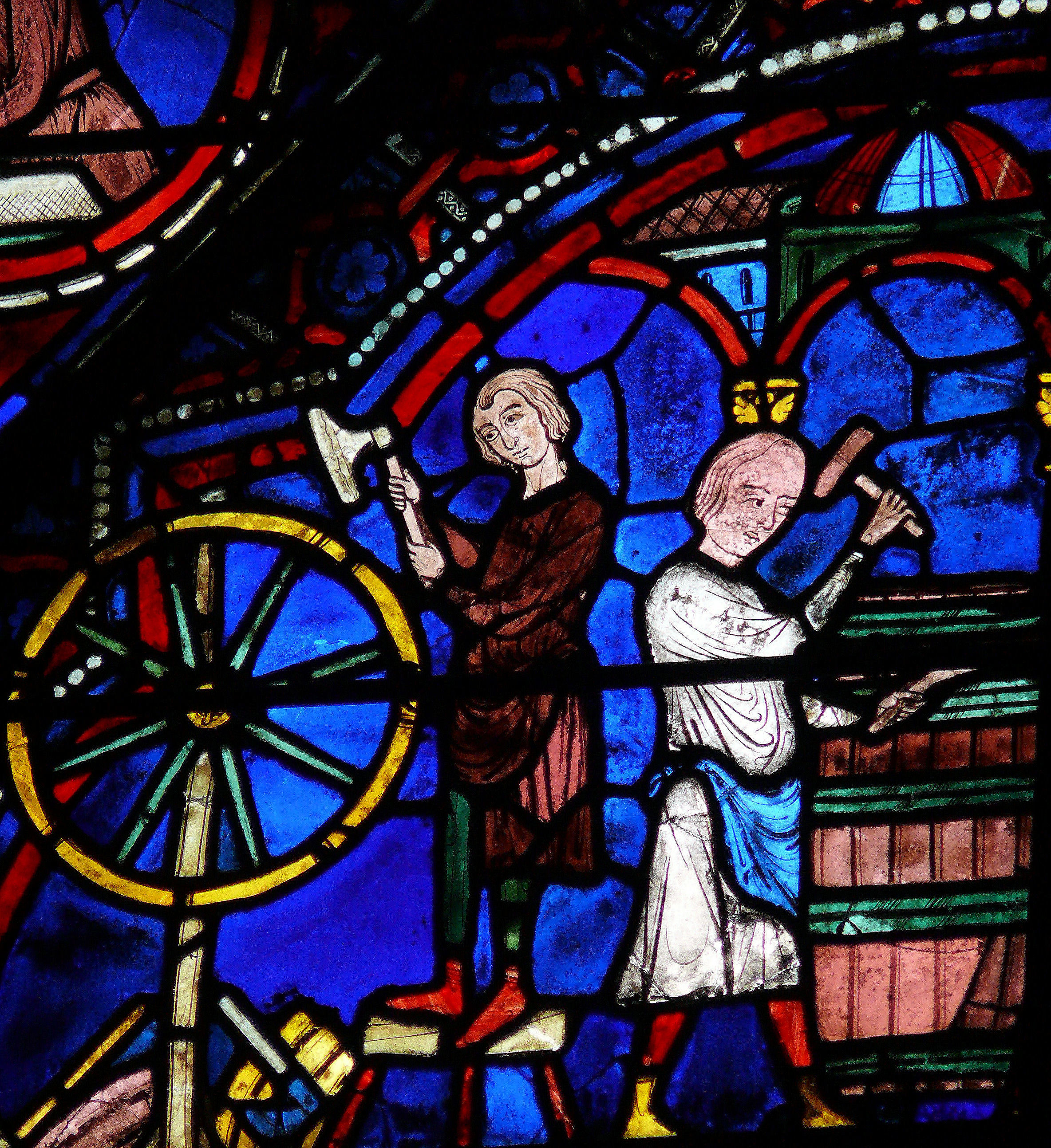 Chartres - Vitrail - Charron et tonnelier
