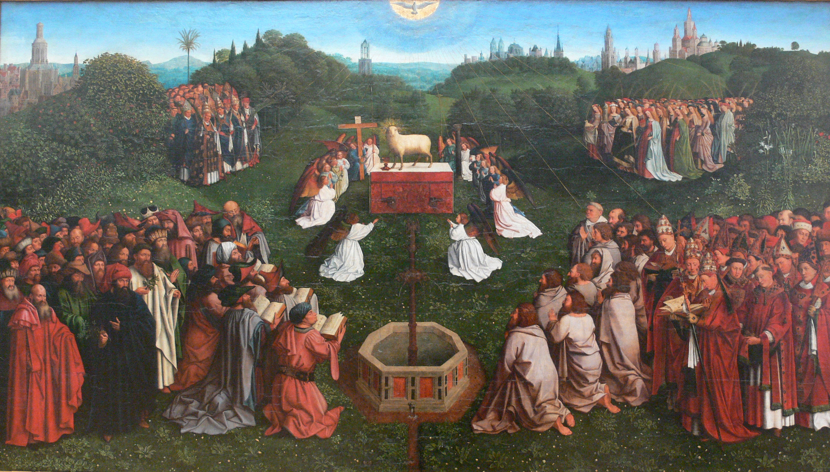 Coxcie Anbetung des Lammes nach Jan van Eyck