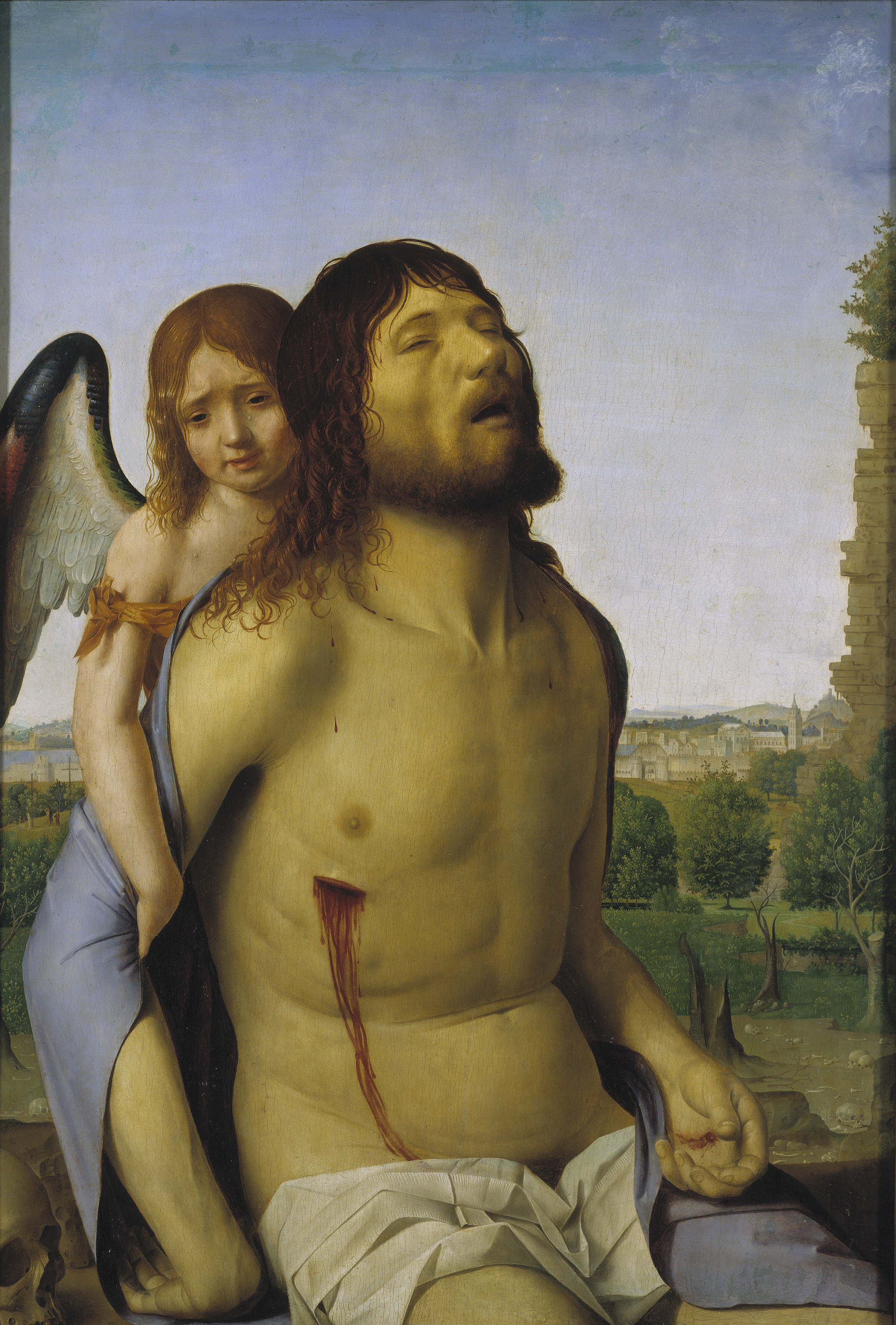 Cristo muerto, sostenido por un ángel (Antonello da Messina)