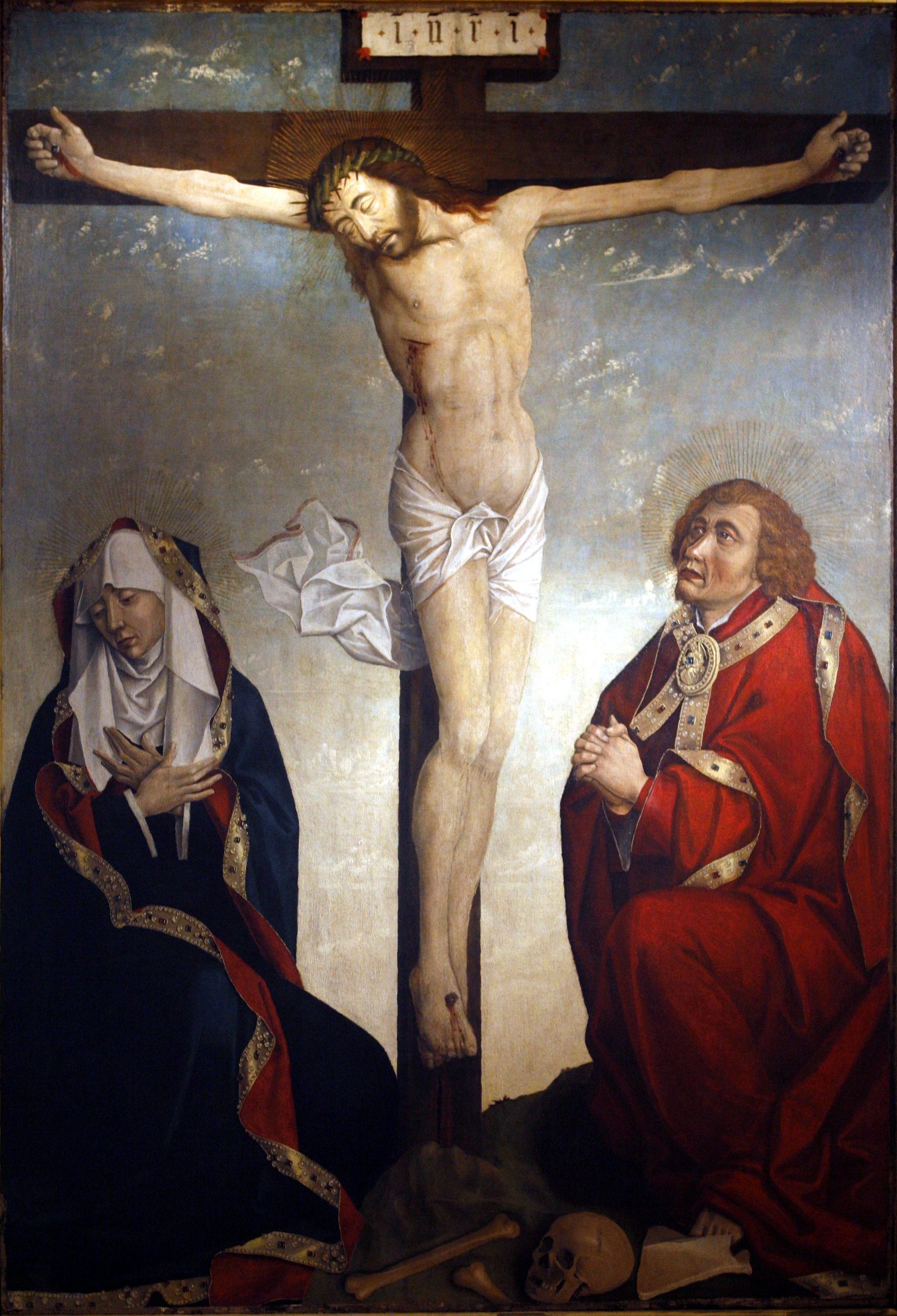 Crucified Christ between Saint John and Mary mg 1689