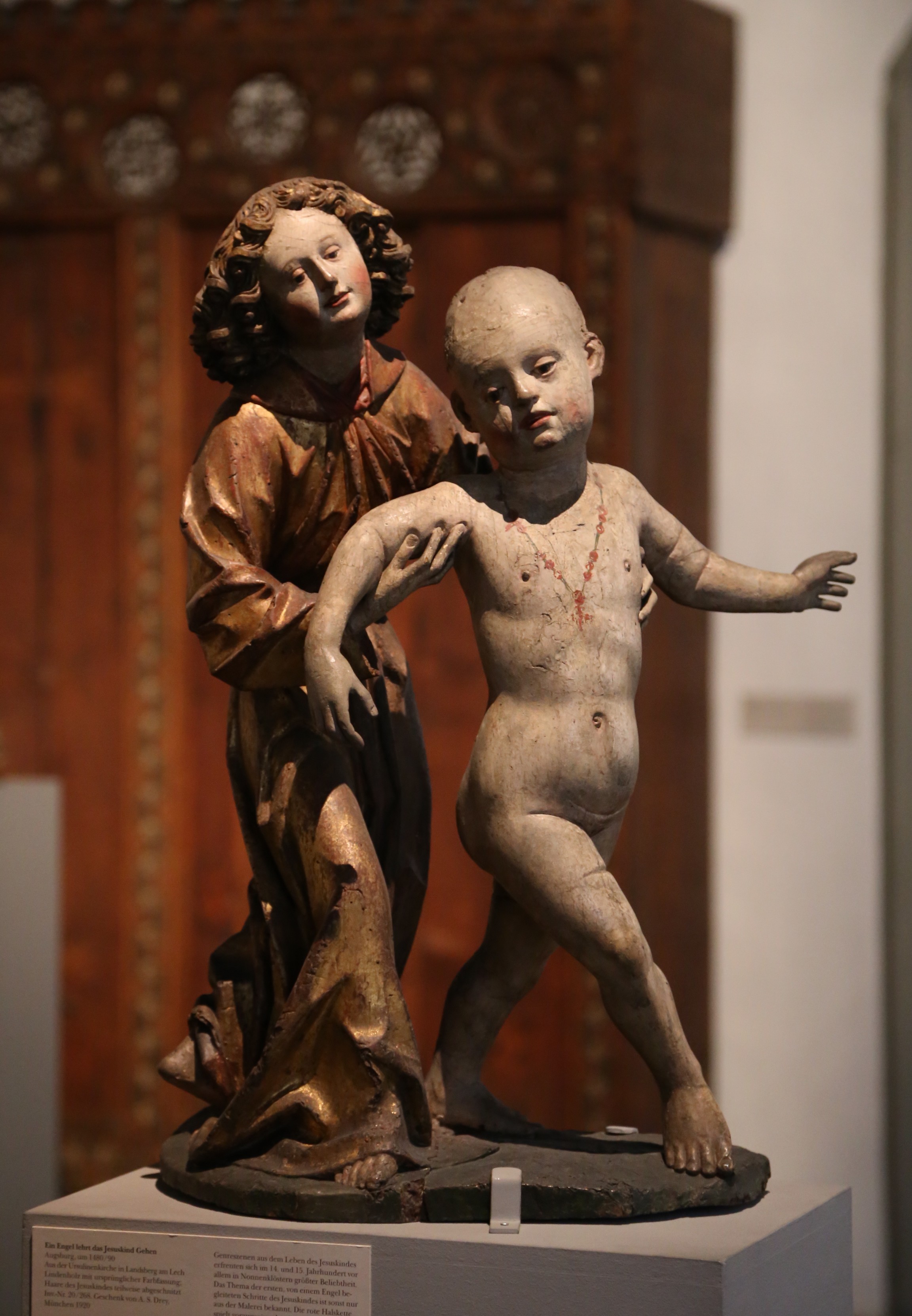 Ein Engel lehrt das Jesuskind Gehen, um 1480-90 BNM-1