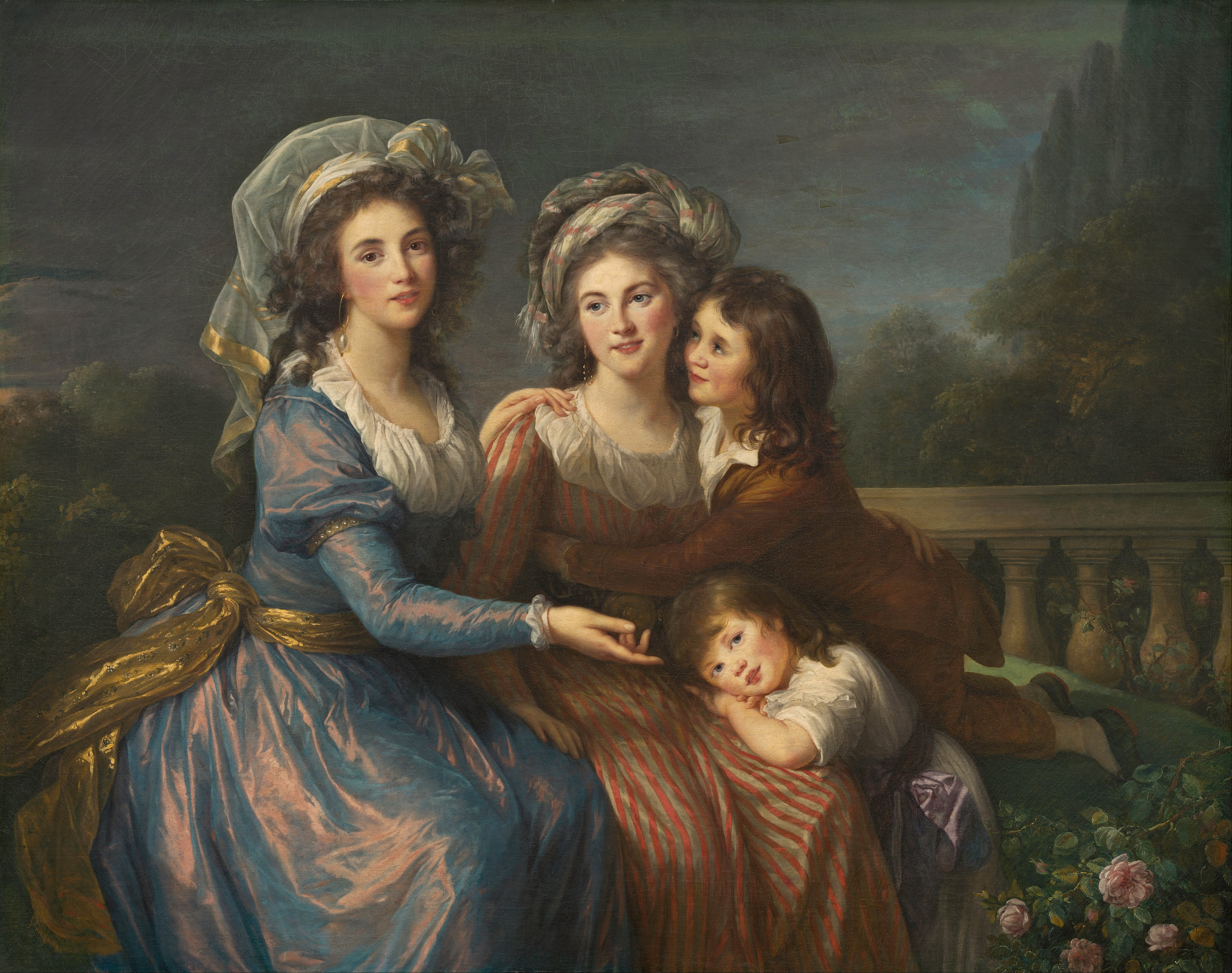Elisabeth-Louise Vigée Le Brun - The Marquise de Pezay, and the Marquise de Rougé with Her Sons Alexis and Adrien - Google Art Project