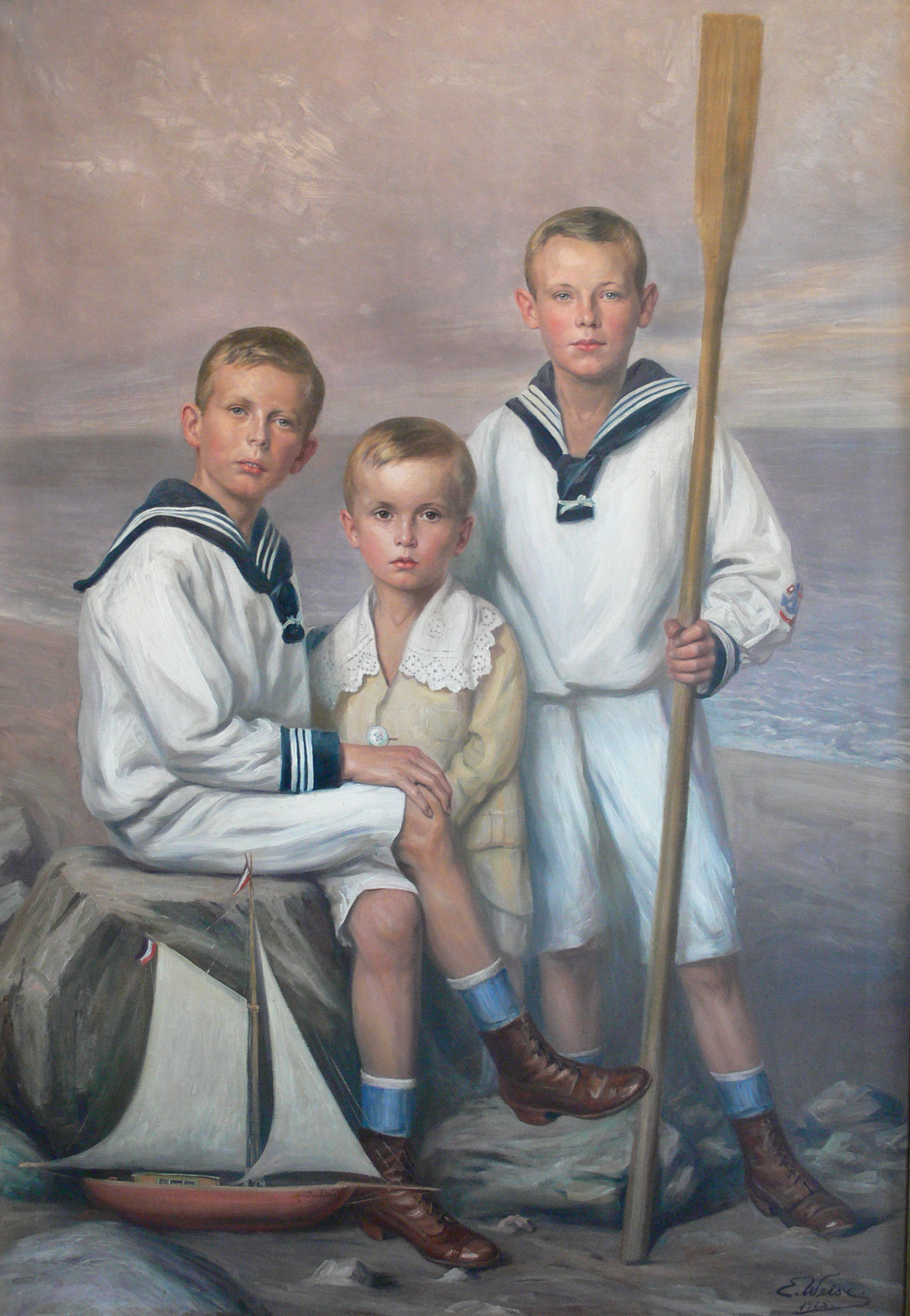 Ernst Weise Geschwister an der Ostsee 1915