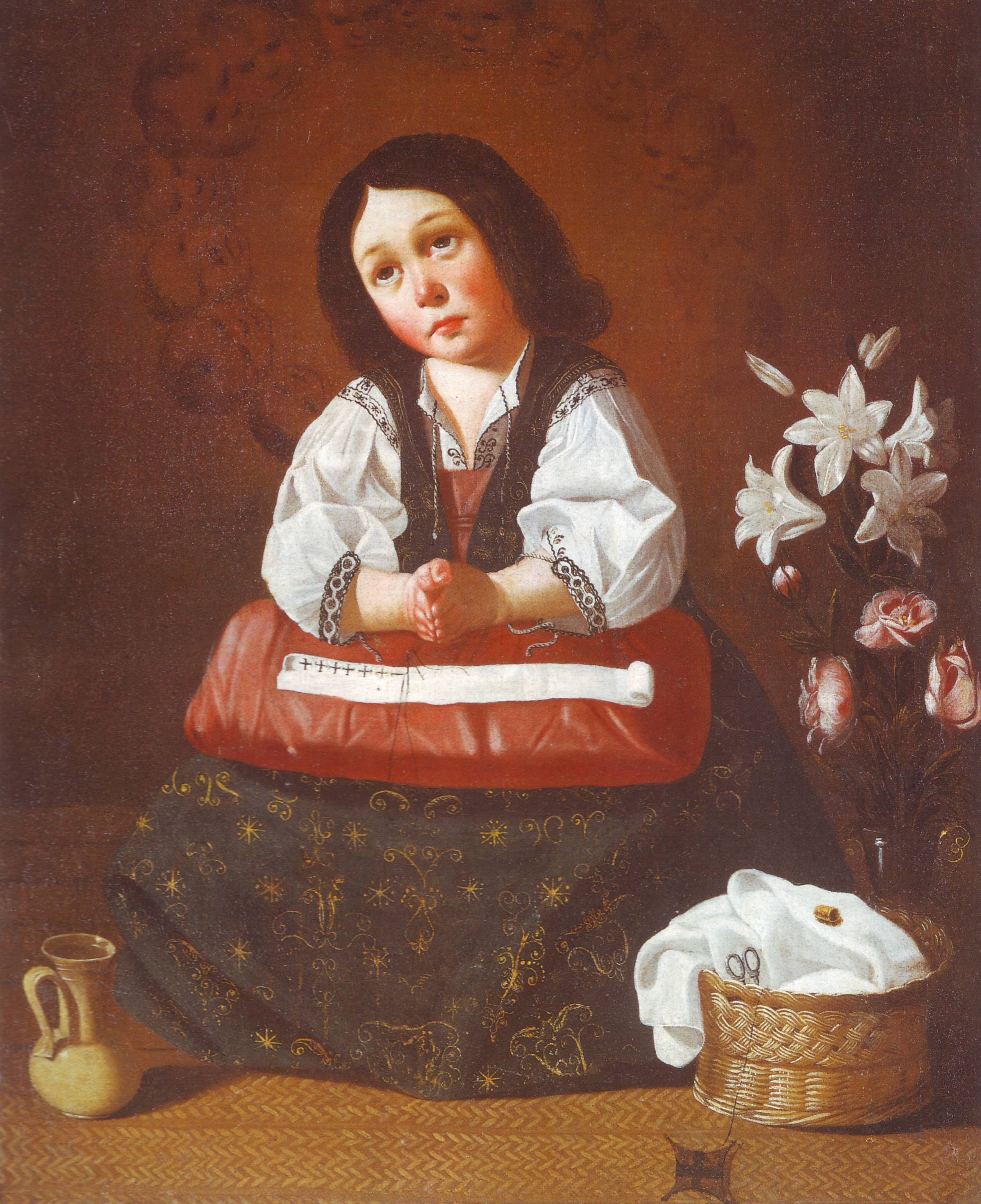 Francisco de Zurbarán (taller) Virgen niña