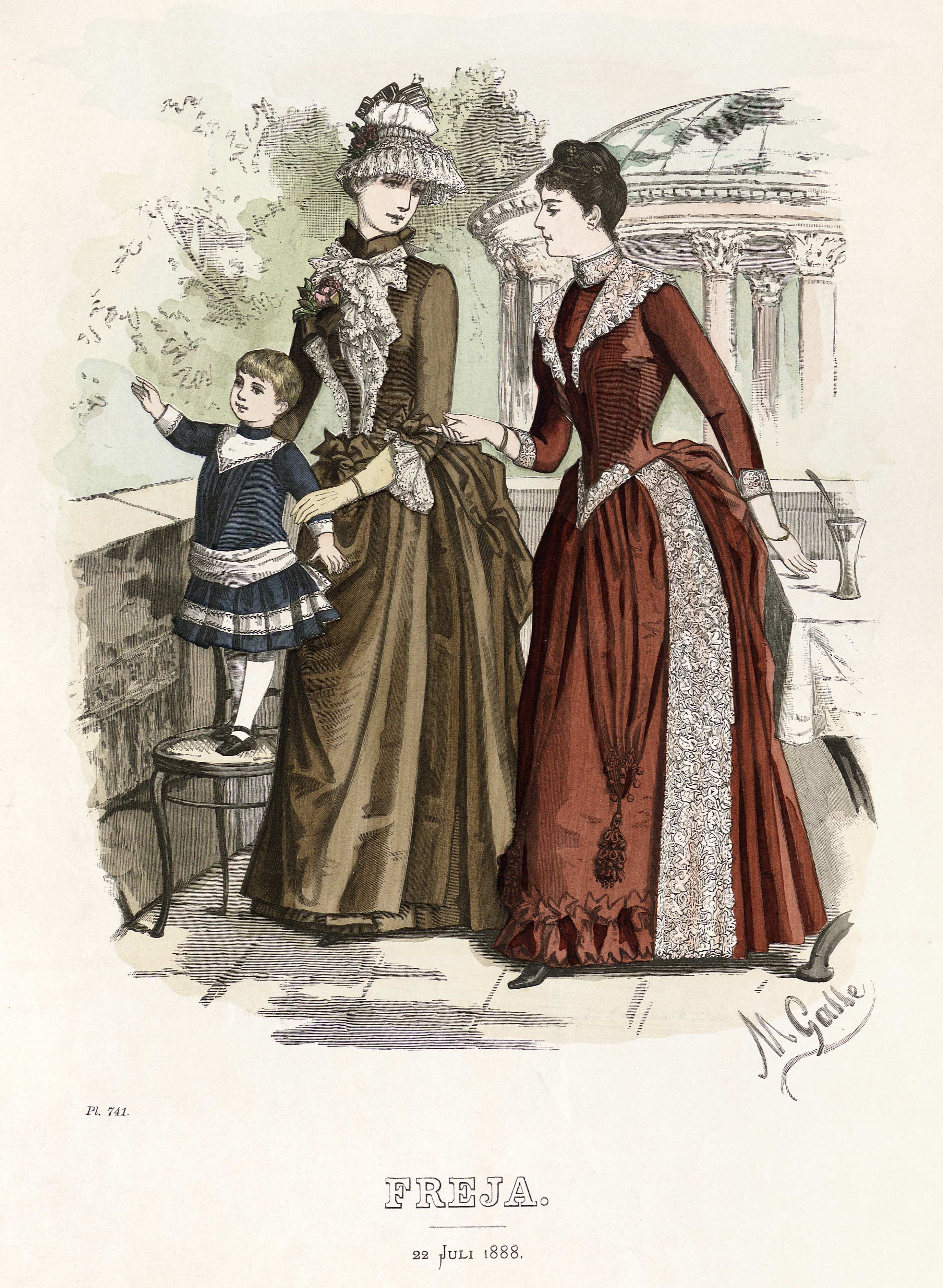Freja- illustrerad skandinavisk modetidning 1888, illustration nr 14