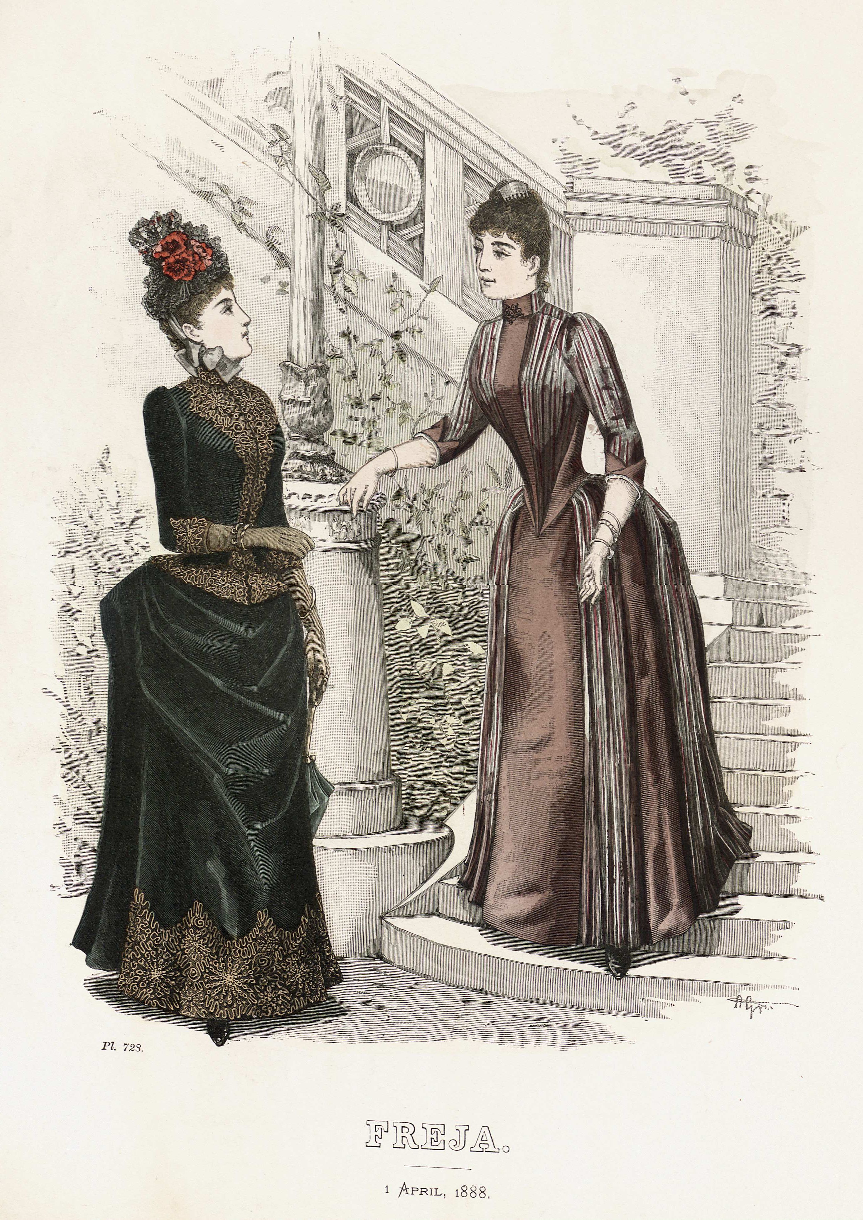 Freja- illustrerad skandinavisk modetidning 1888, illustration nr 7