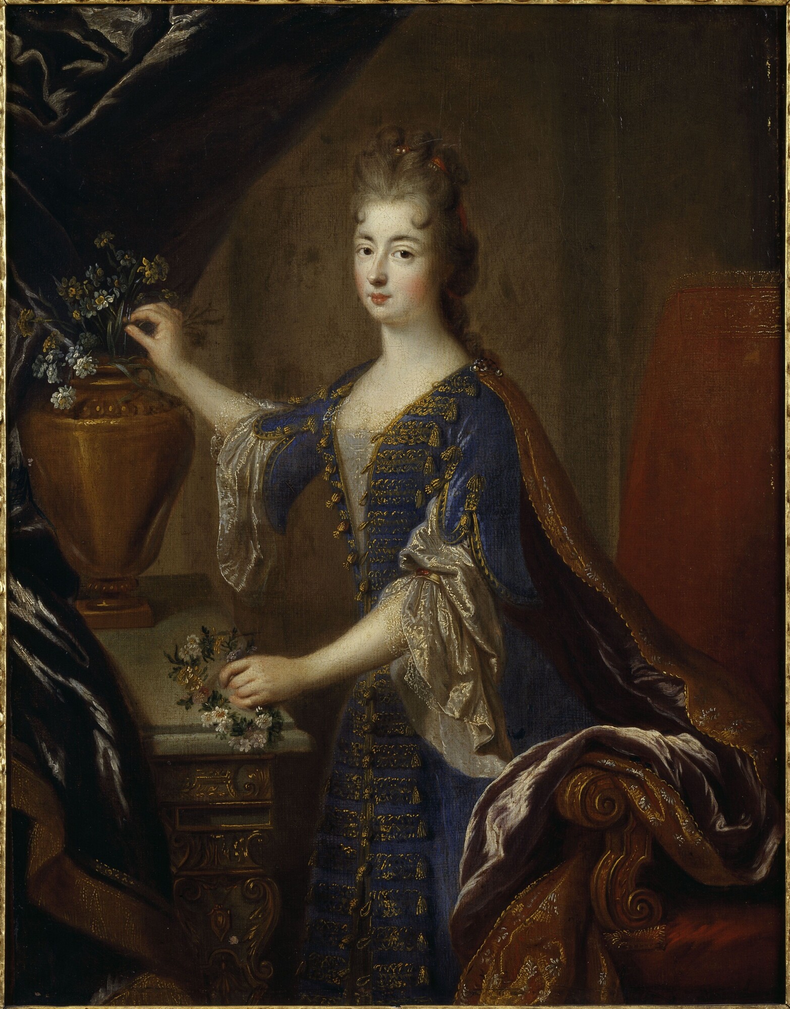 Full portrait of Marie Anne de Bourbon (1666-1739) by François de Troy