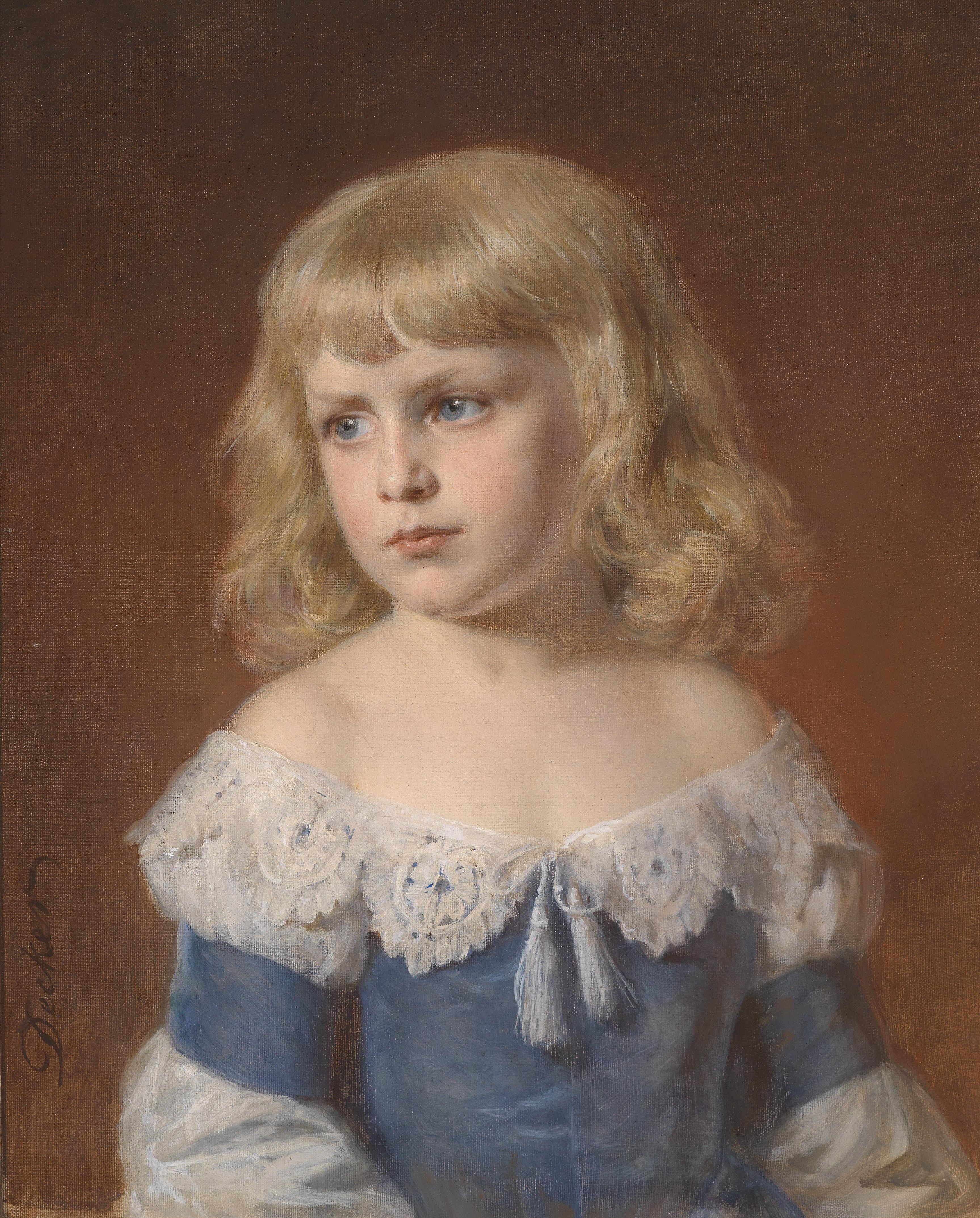 Georg Decker Porträt eines blonden Mädchens