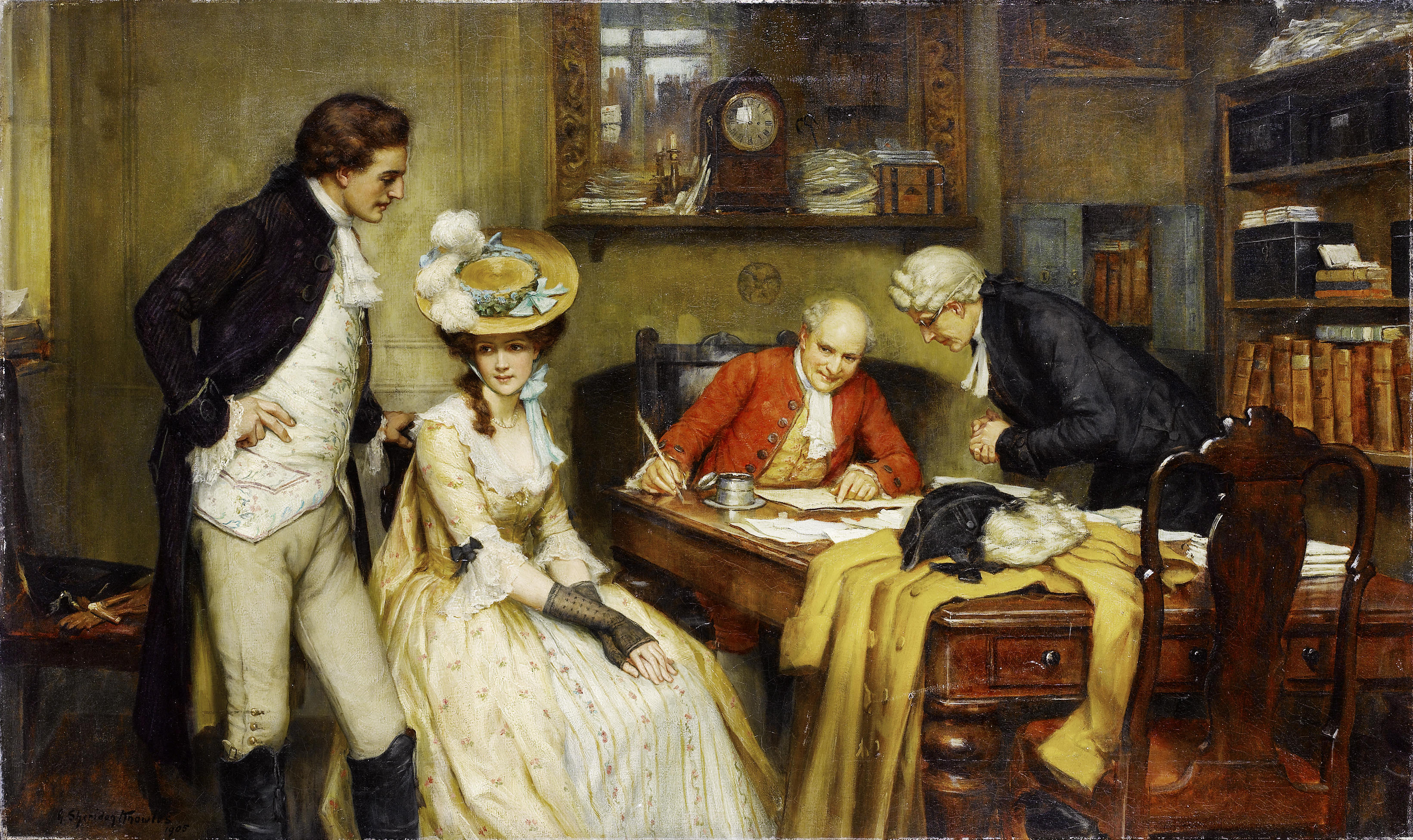 George Sheridan Knowles Signing the marriage contract 1905