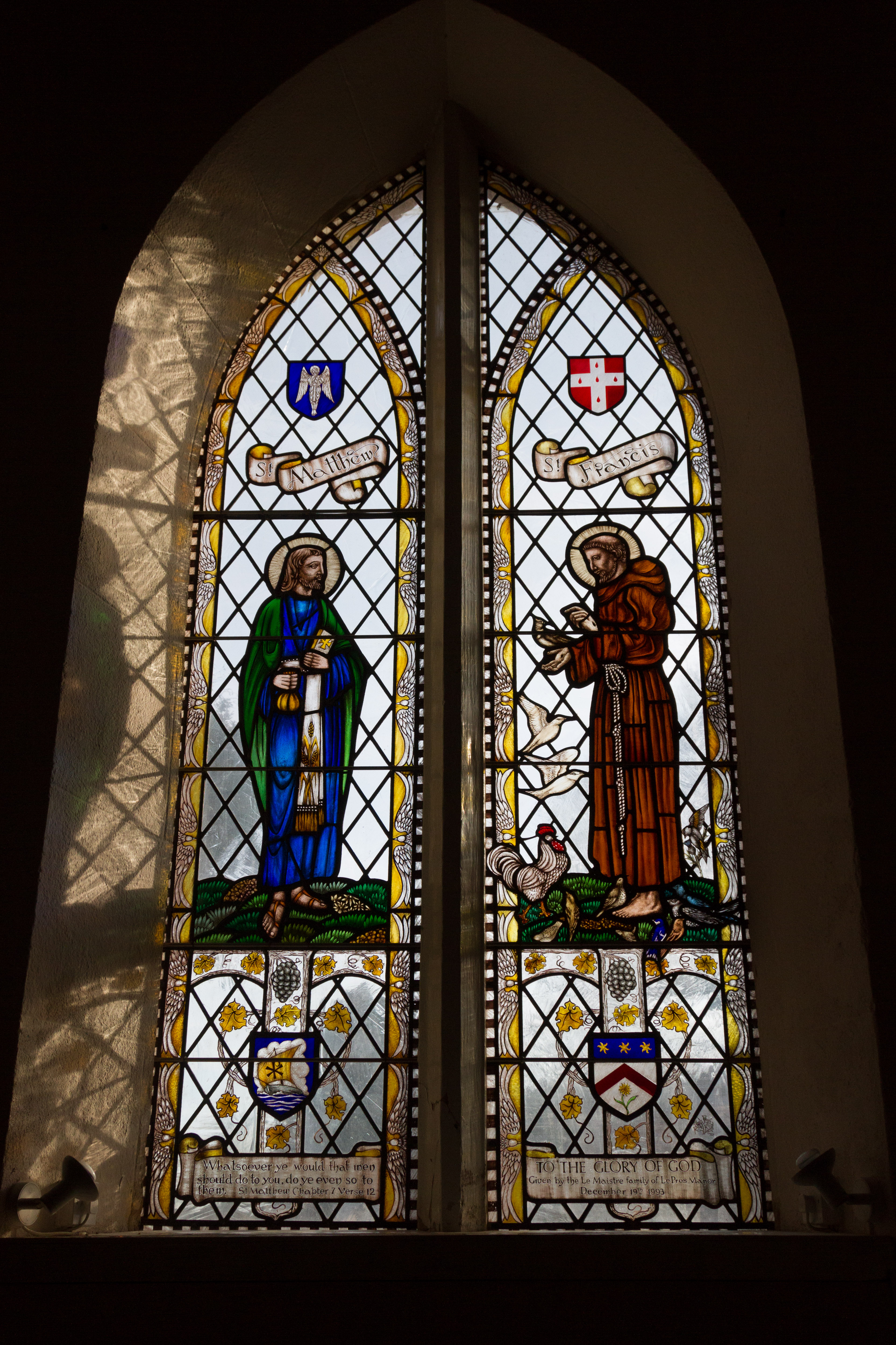 Grouville Church stained glass window 12