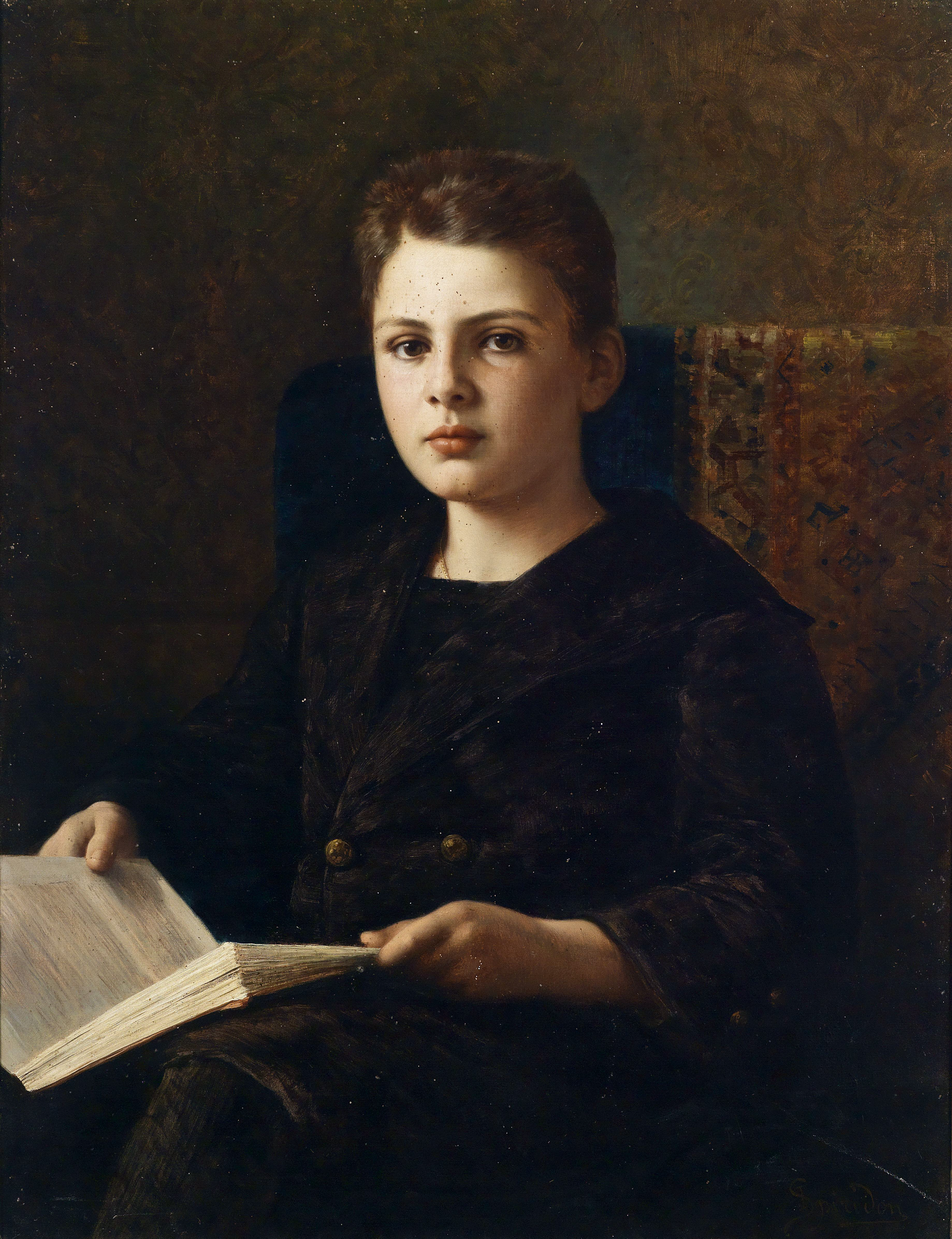 Ignace Spiridon Portrait des jungen Oskar Fraenkel 1898