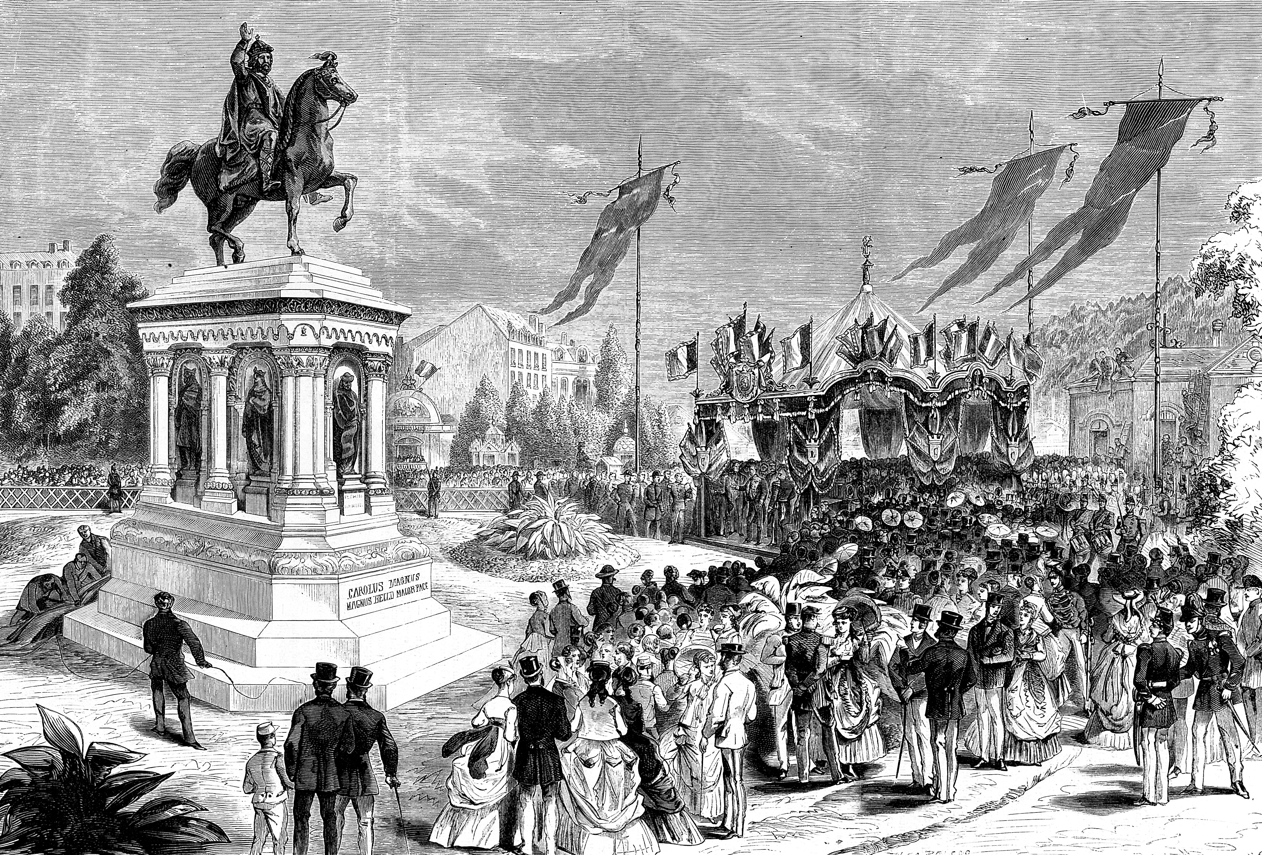 Inauguration de la statue de Charlemagne à Liège