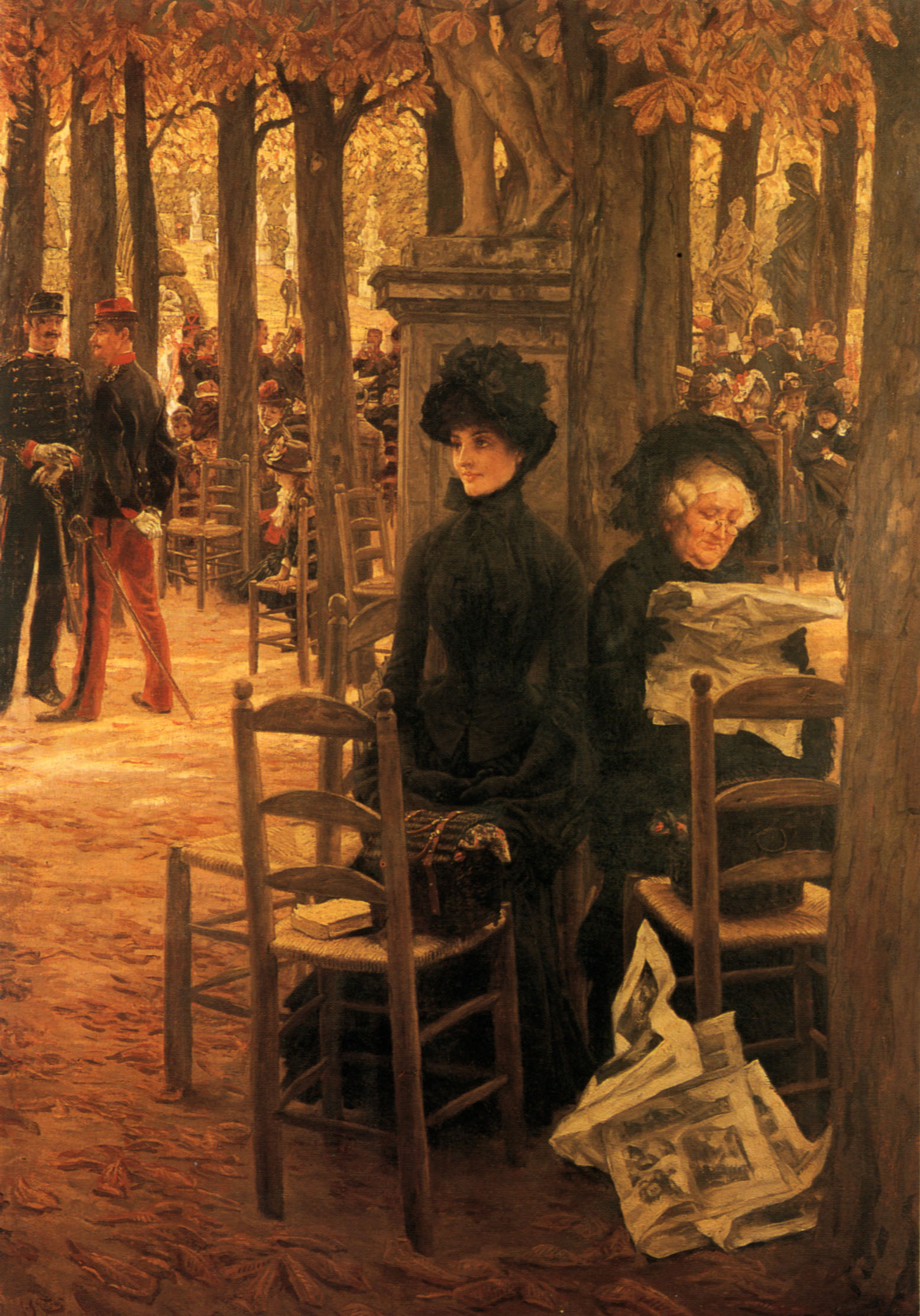James Tissot - Without a Dowry aka Sunday in the Luxembourg Gardens