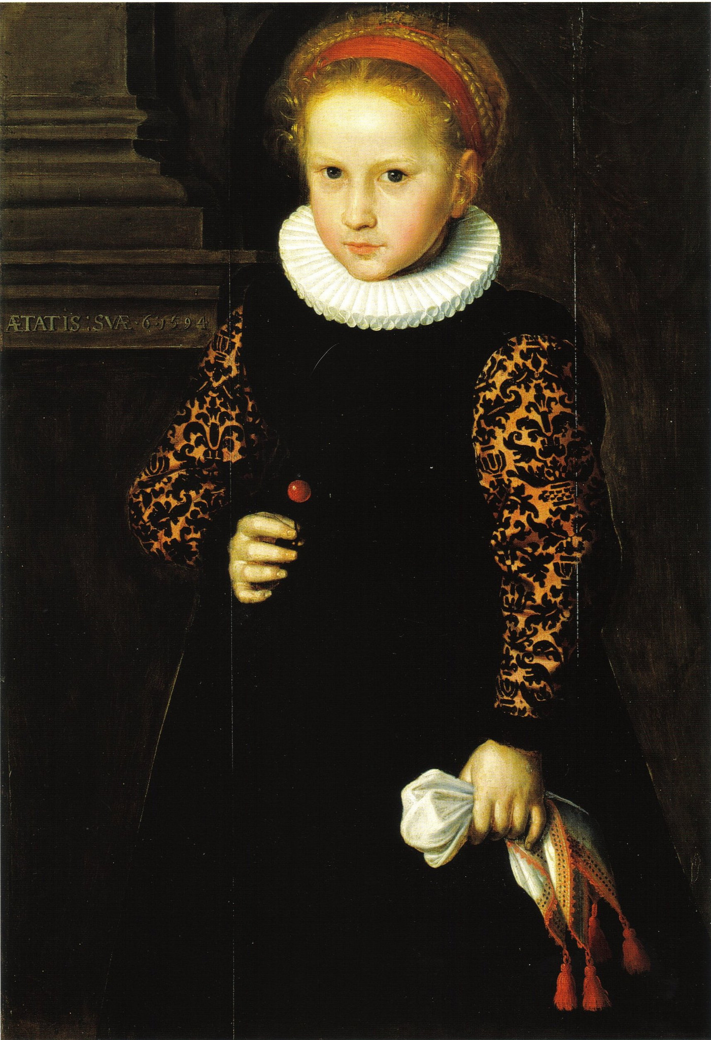 Jan Claesz - Six-year-old Girl holding a Cherry - Rijksmuseum Twenthe