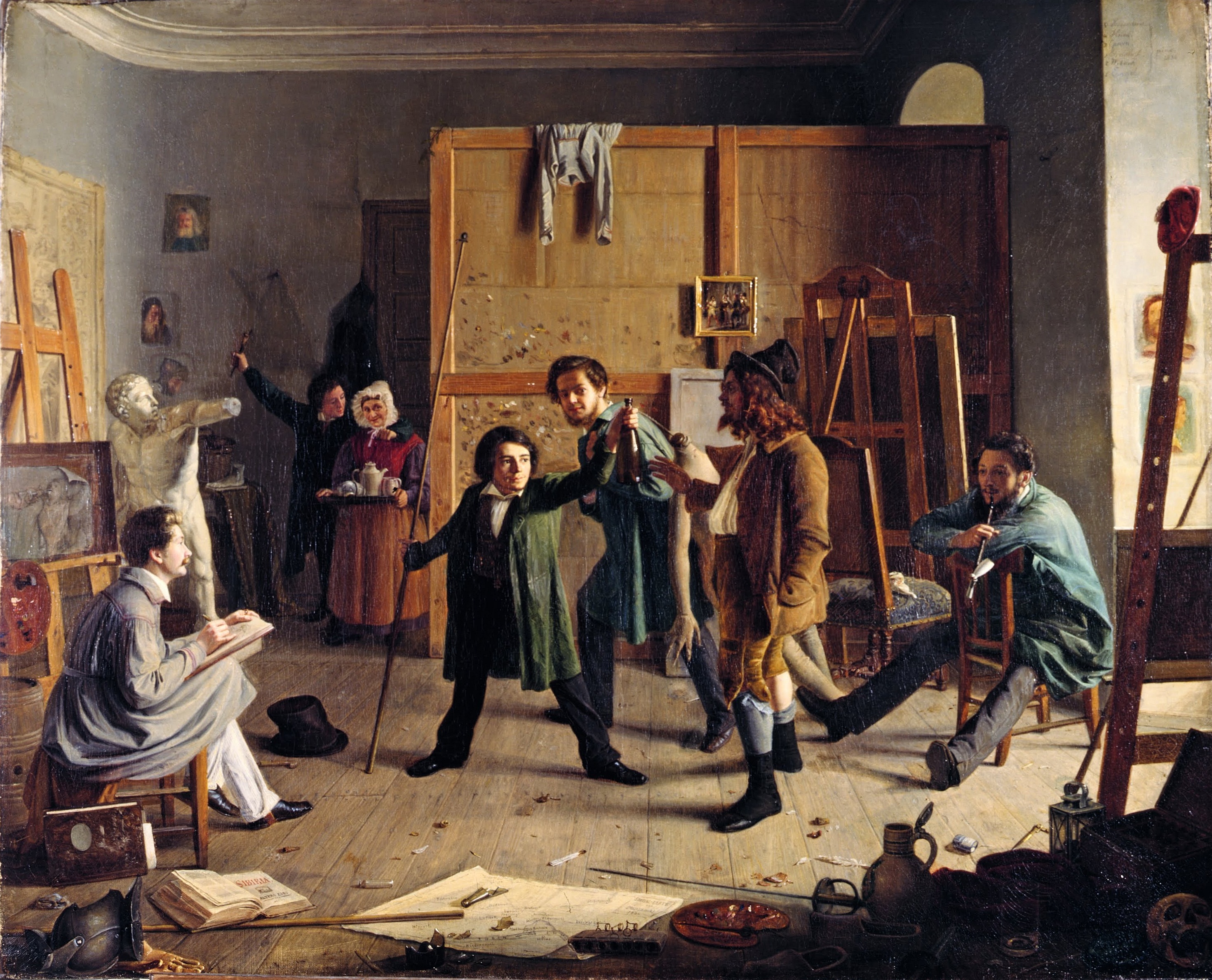 Johann Peter Hasenclever, Atelierszene 1836