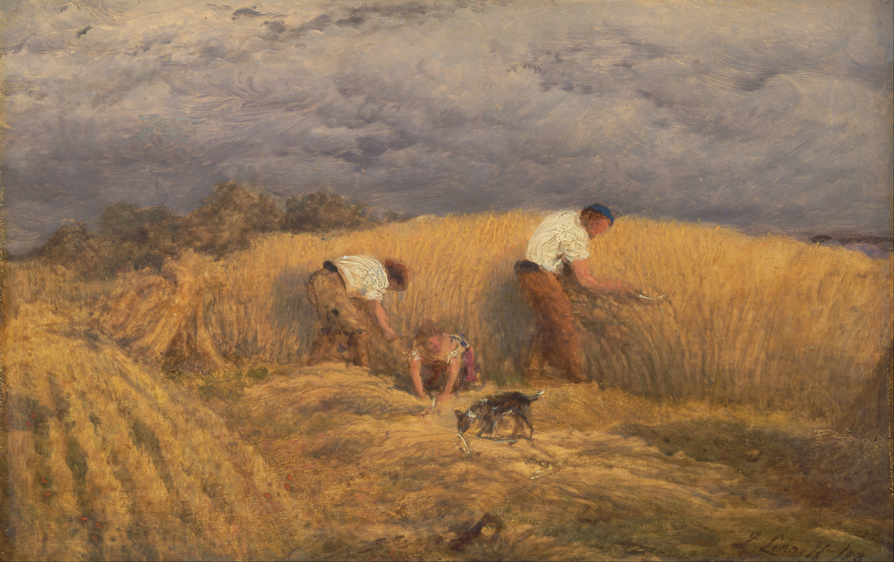 John Linnell - A Finished Study for 'Reaping' - Google Art Project