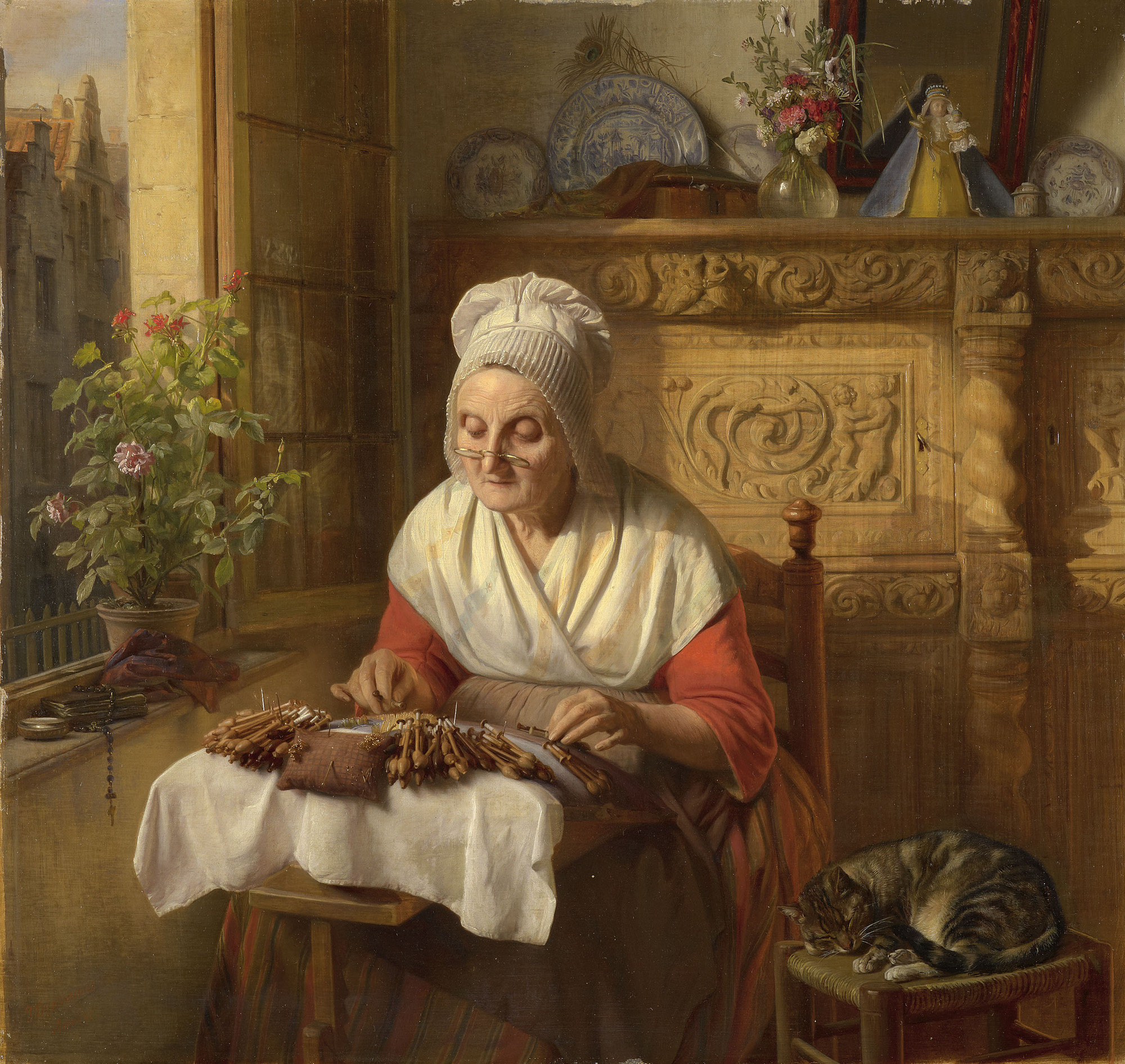 Josephus Laurentius Dyckmans - The lace maker