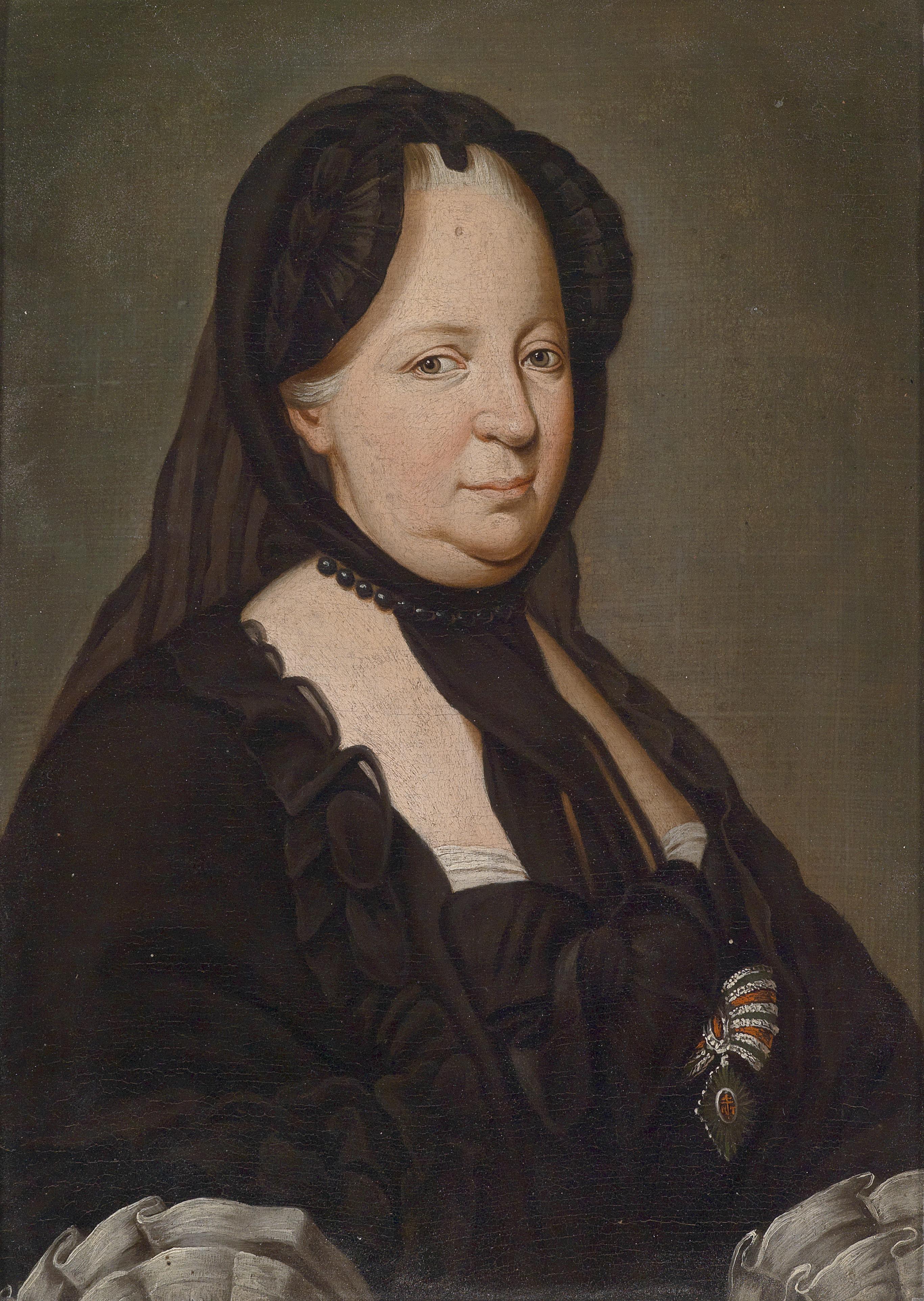 Kaiserin Maria Theresia in Witwentracht c1770