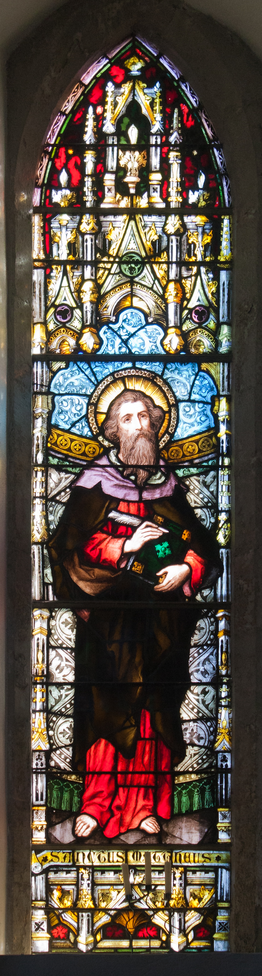 Kildare White Abbey South Transept Window Saint Matthew 2013 09 04